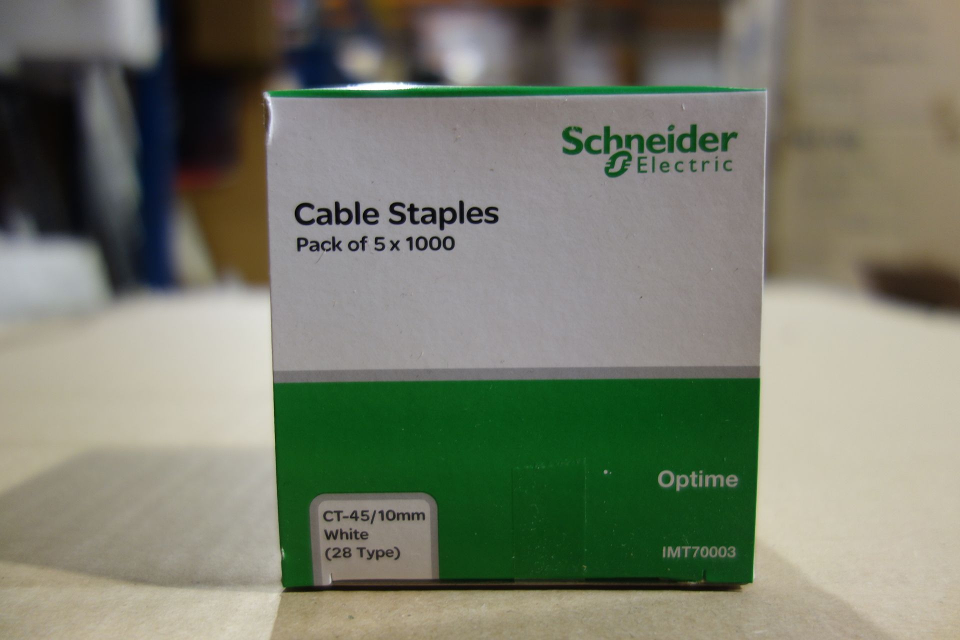 20 X Packs Of Schneider IMT70003 Cable Staples CT-45/10MM White 1000 Per Pack