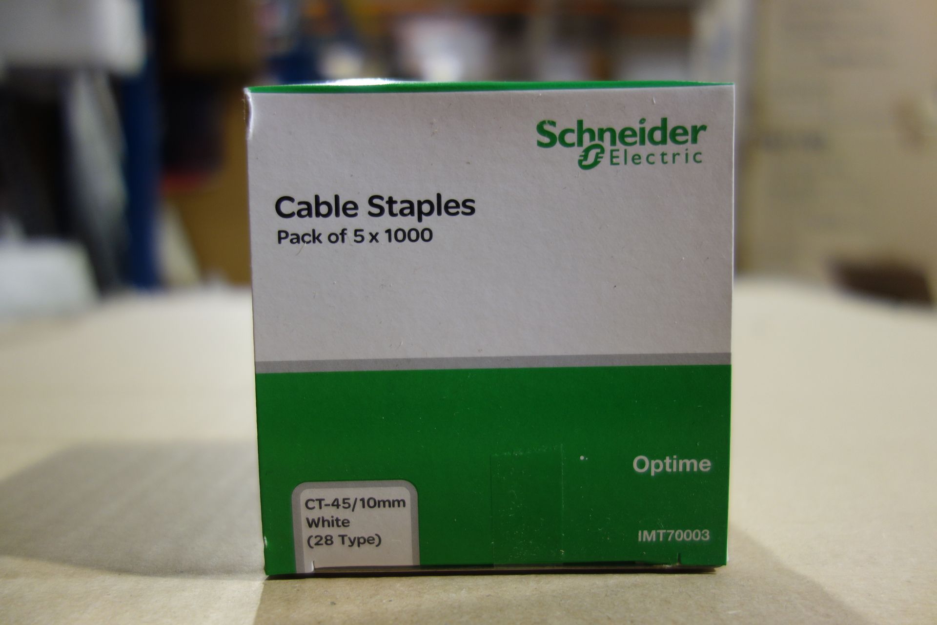 20 X Packs Of Schneider IMT70003 Cable Staples CT-45/10MM White 1000 Per Pack