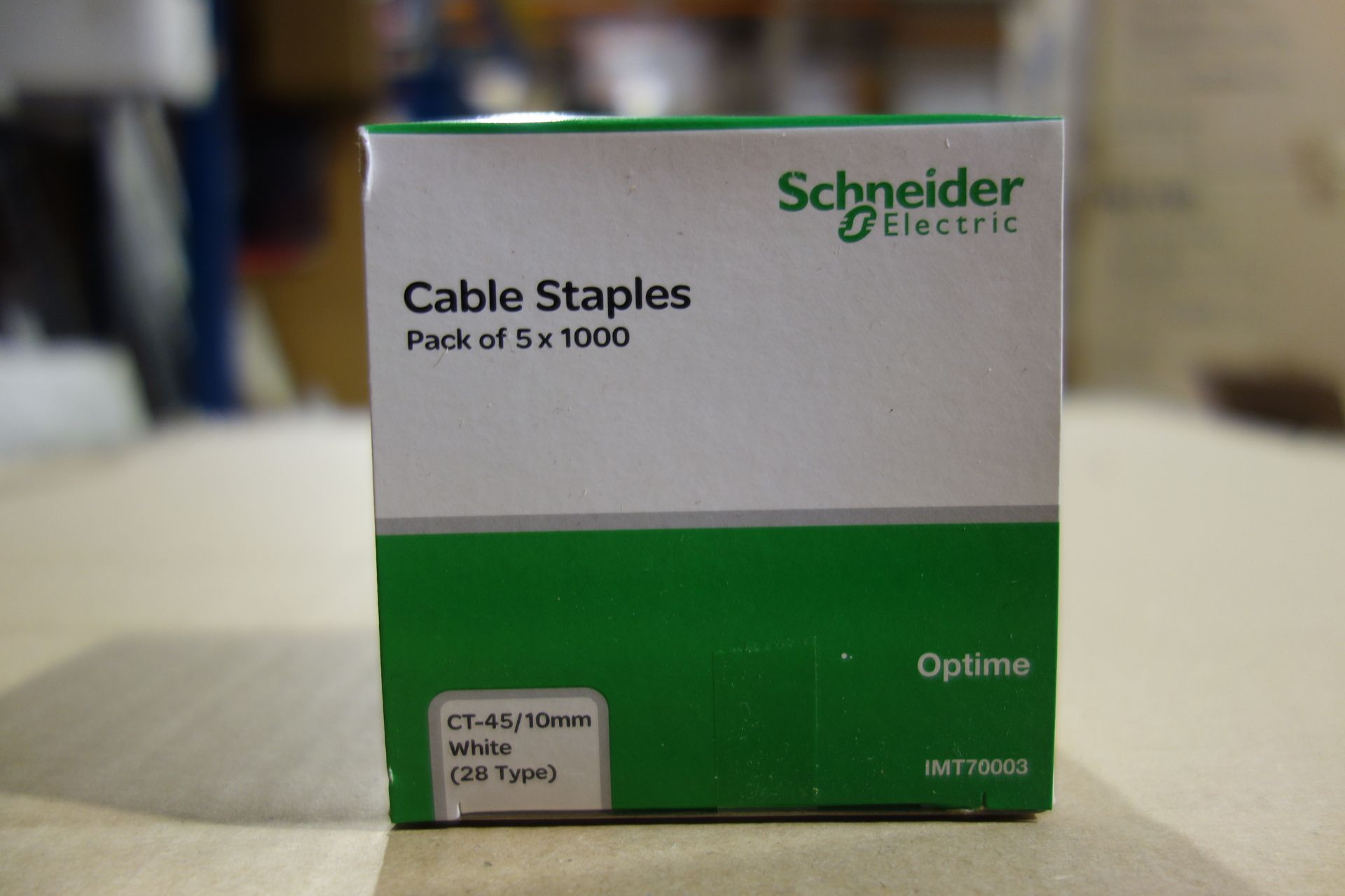 20 X Packs Of Schneider IMT70003 Cable Staples CT-45/10MM White 1000 Per Pack