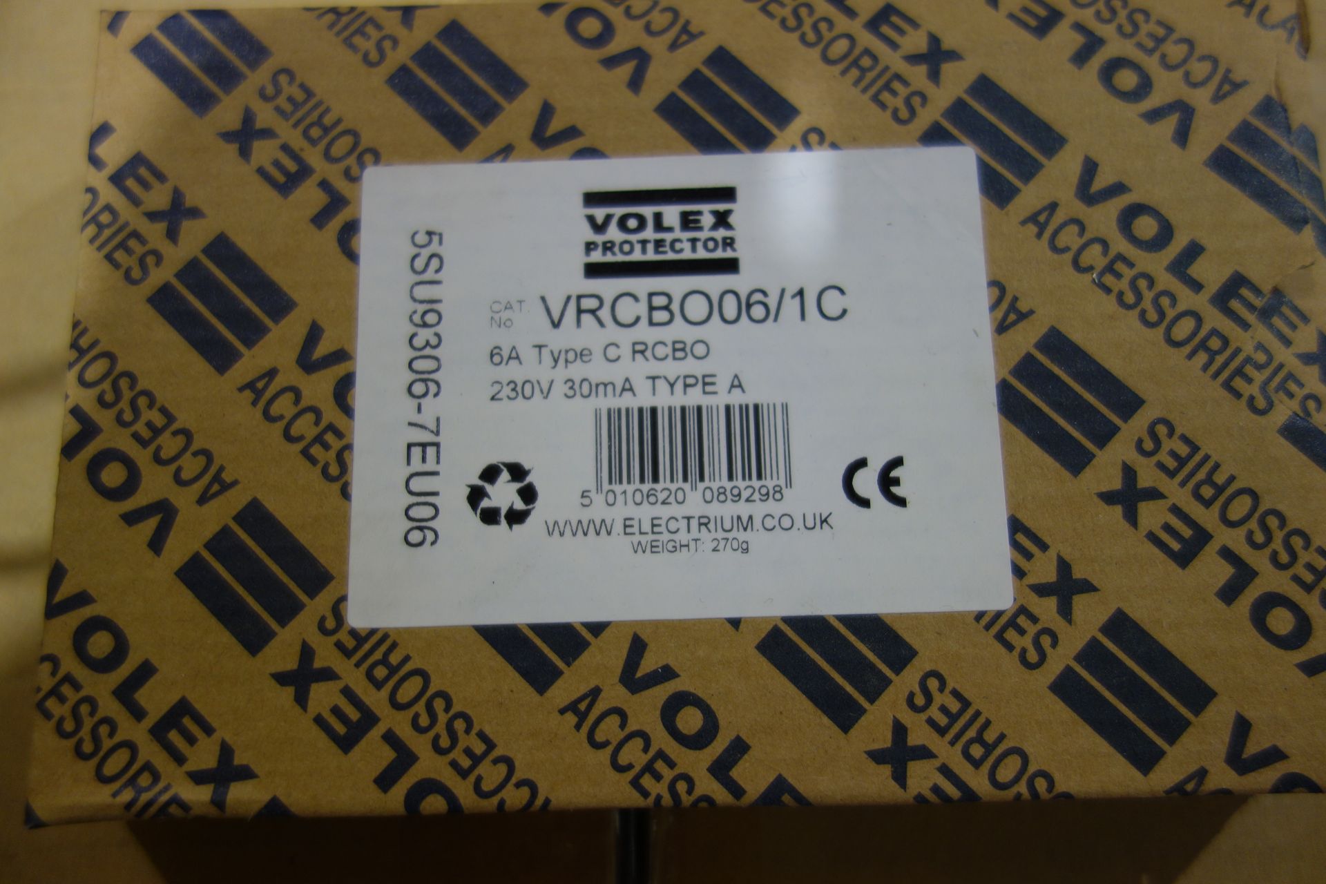 25 X Volex VRCB006/IC 6A Type C RCBOS 230V 30MA