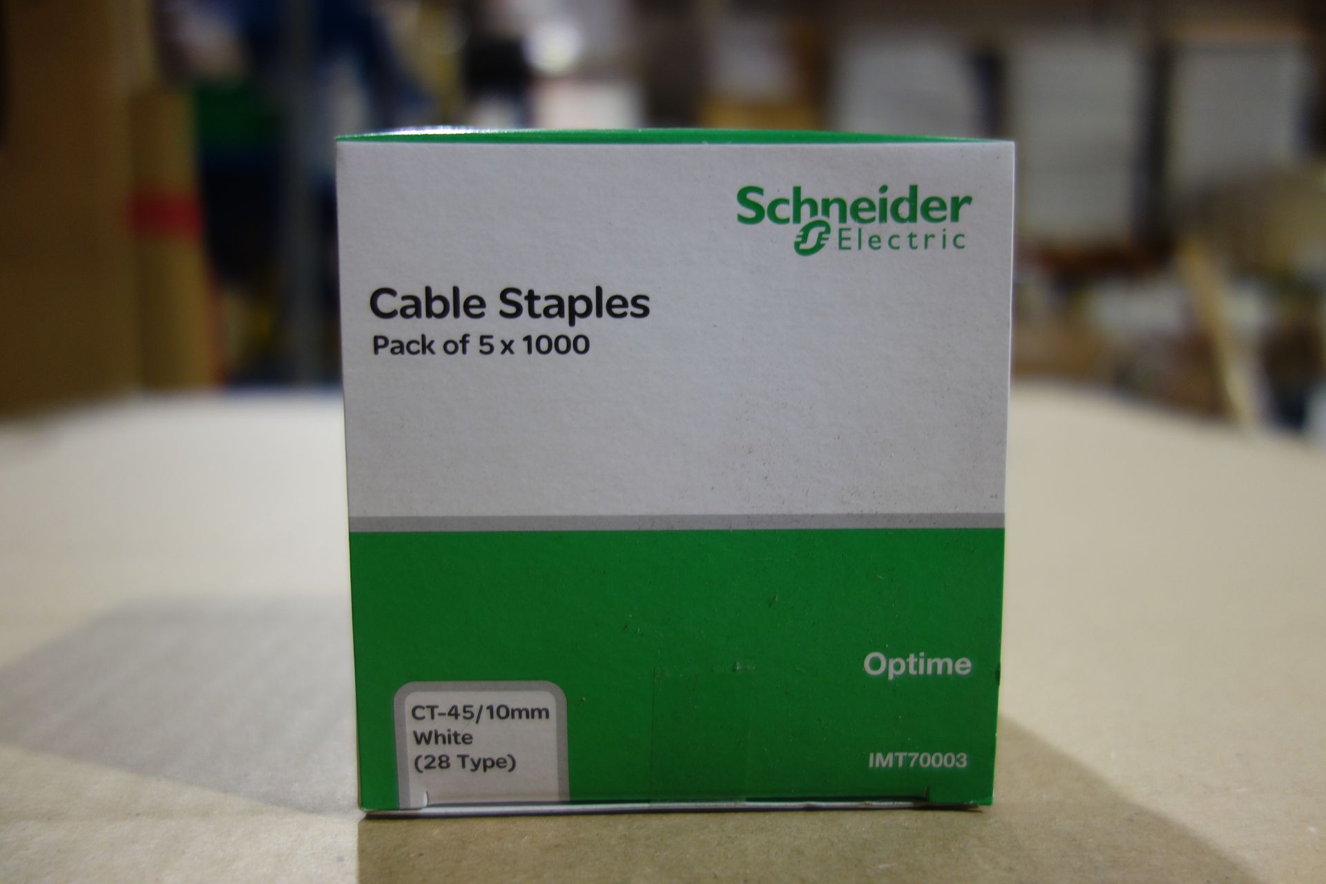 9 X Packs Of Schneider IMT70003 Cable Staples CT-60/10MM Galvanised 1000 Per Pack