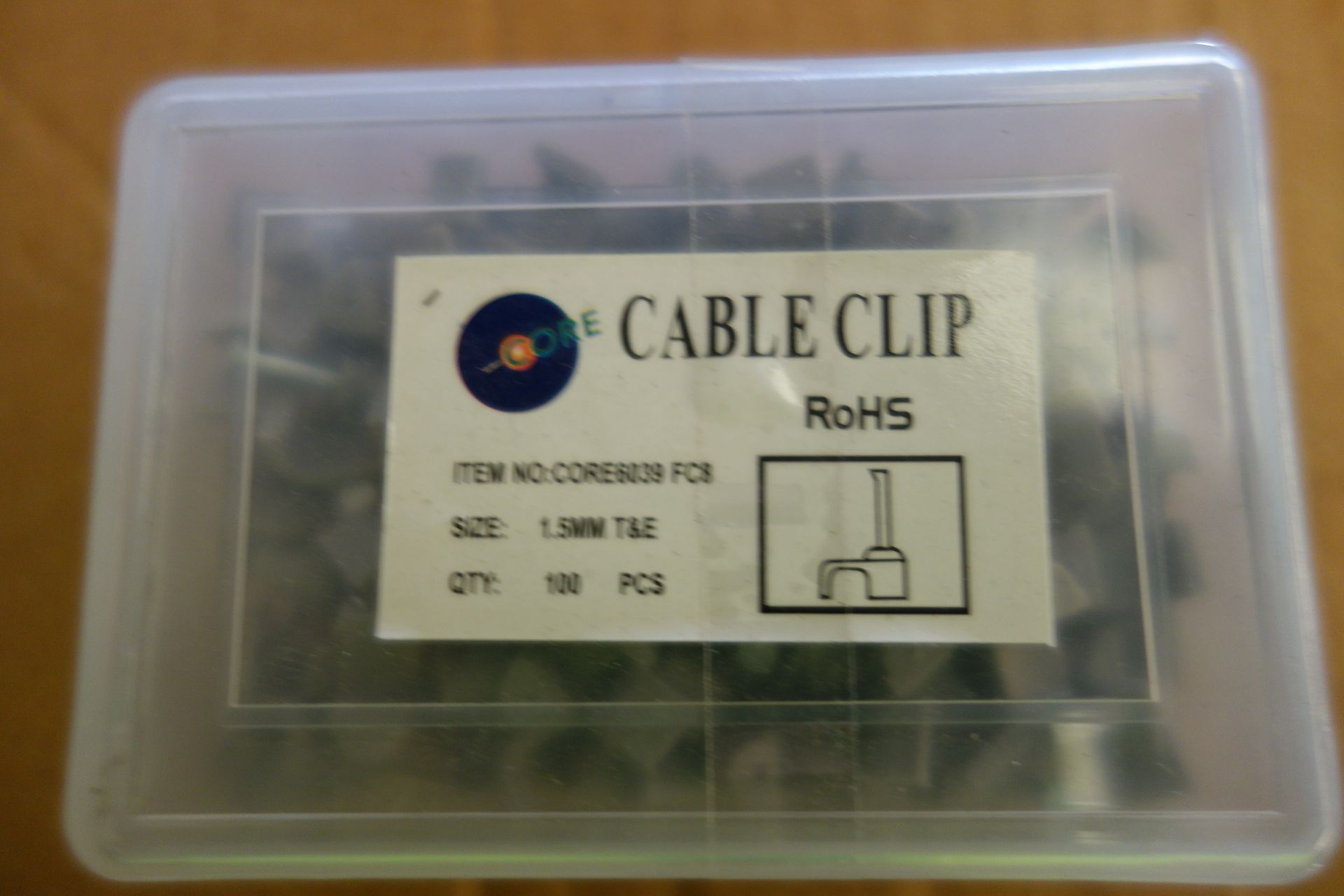 250 X Pack Of Core 6039 T+E 1.5 Grey cable clips Around 100 Clips per pack