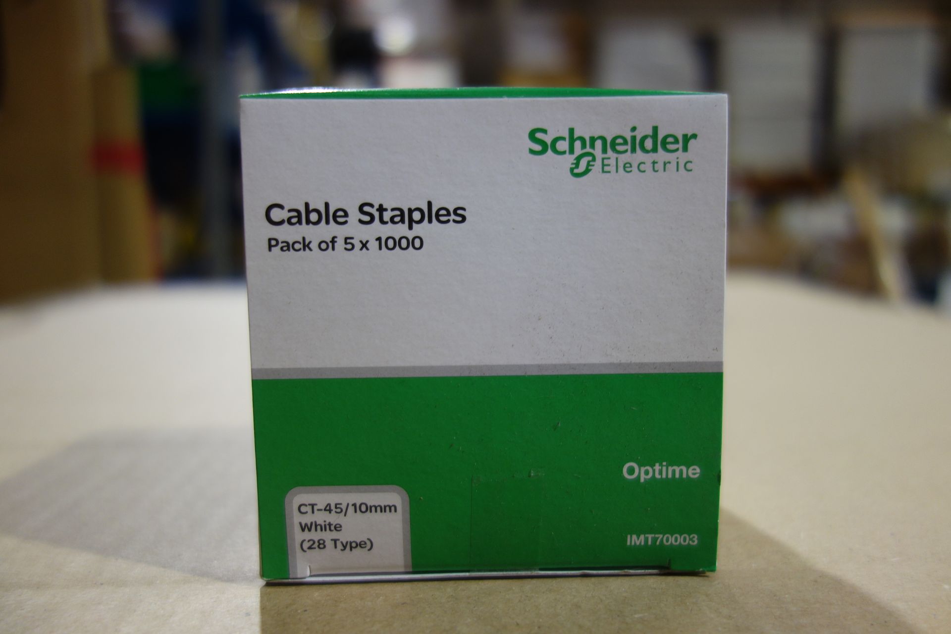 9 X Packs Of Schneider IMT70003 Cable Staples CT-45/10MM White Cable Staples 1000 Per Pack