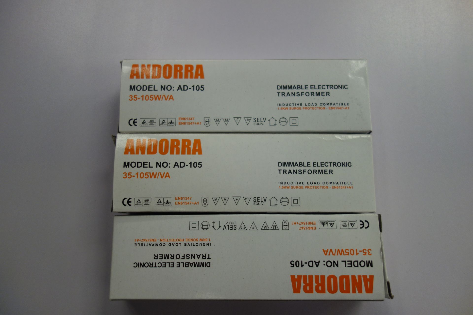 46 X Andorra AD 105 35-105W/VA Dimmable Electronic Transformer Inductive Load Compatible 1.5KW Surge