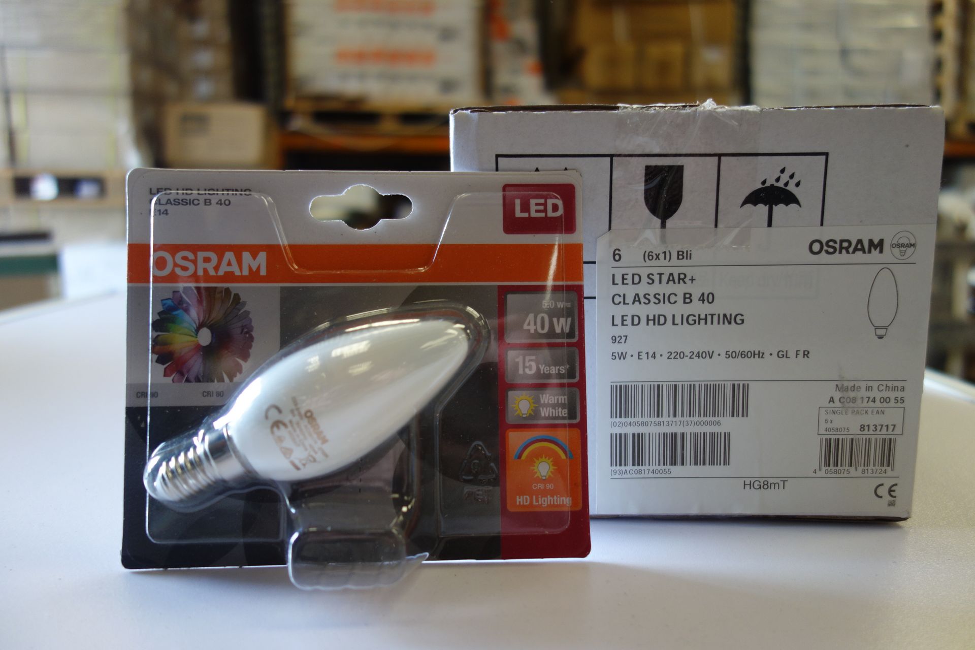 120 X OSRAM 813737 LED Star 5W Candle Lamps Classic B-40 E14 Fitting