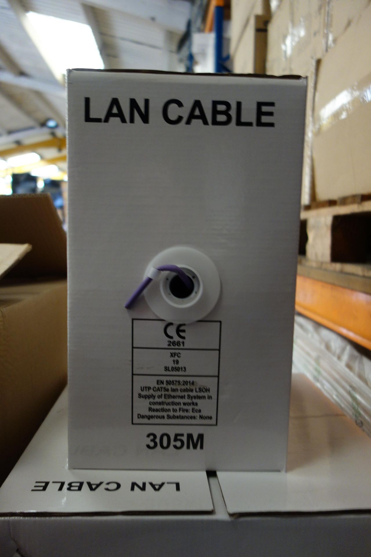 2 X PULL BOXES Of Lan Cable C200LSOHV Cat 5E UTP/LSOH Violet Data Cable Internal 4 PAIR 305 Meters