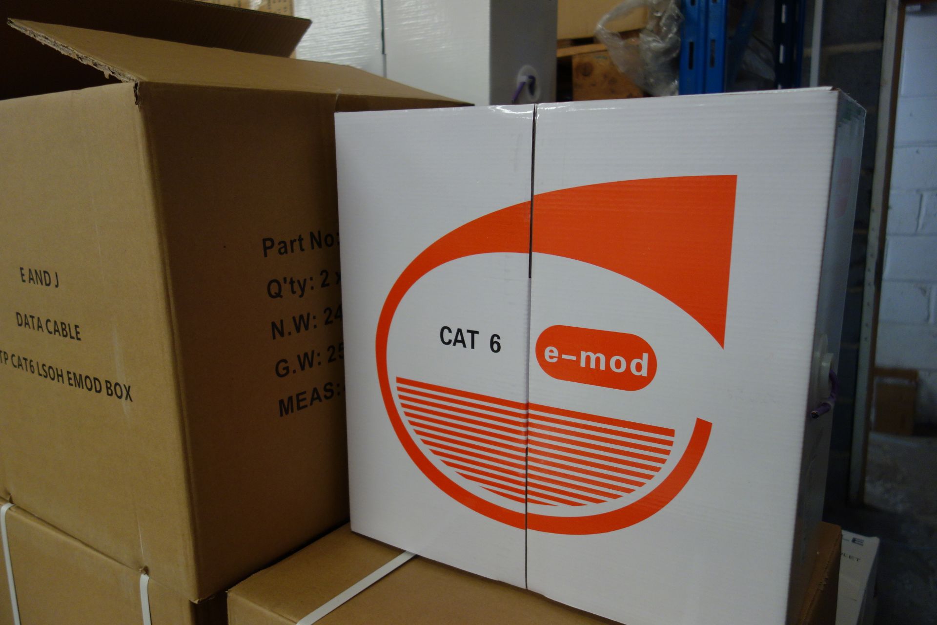 2 x Pull Boxes of E-MOD C207EMODV Cat 6 UTP/LS2H Violet Data Cable Internal 4 Pair 305m Per Box