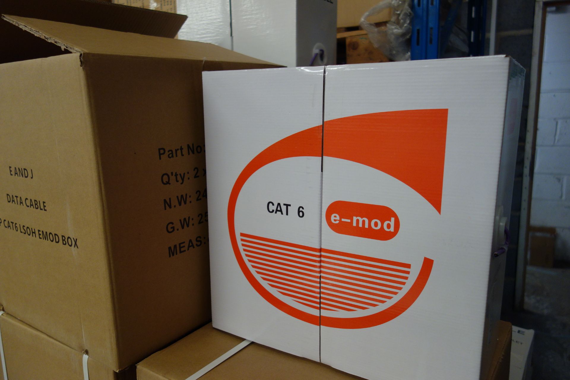 2 x Pull Boxes of E-MOD C207EMODV Cat 6 UTP/LS2H Violet Data Cable Internal 4 Pair 305m Per Box