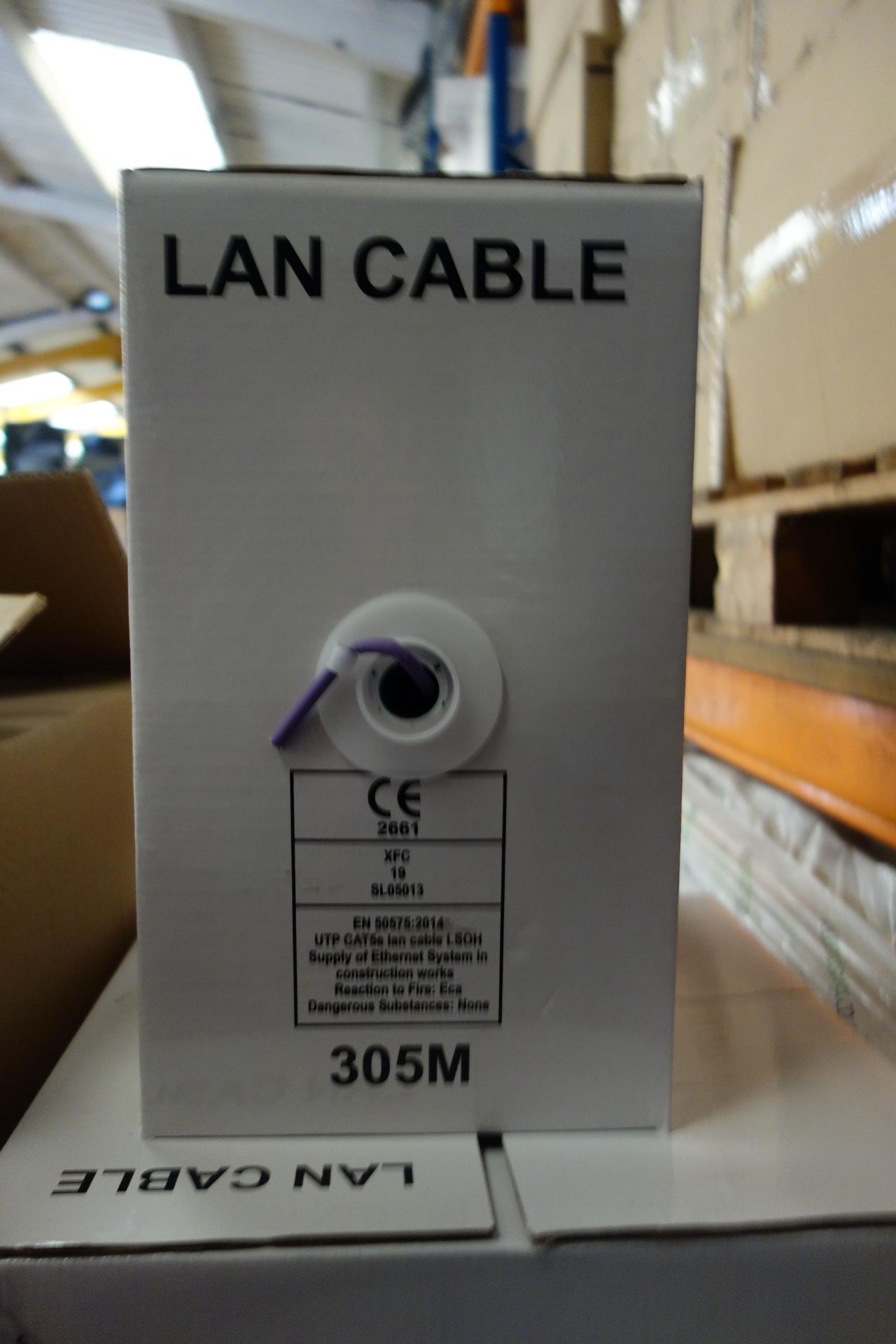 2 X PULL BOXES Of Lan Cable C200LSOHV Cat 5E UTP/LSOH Violet Data Cable Internal 4 PAIR 305 Meters
