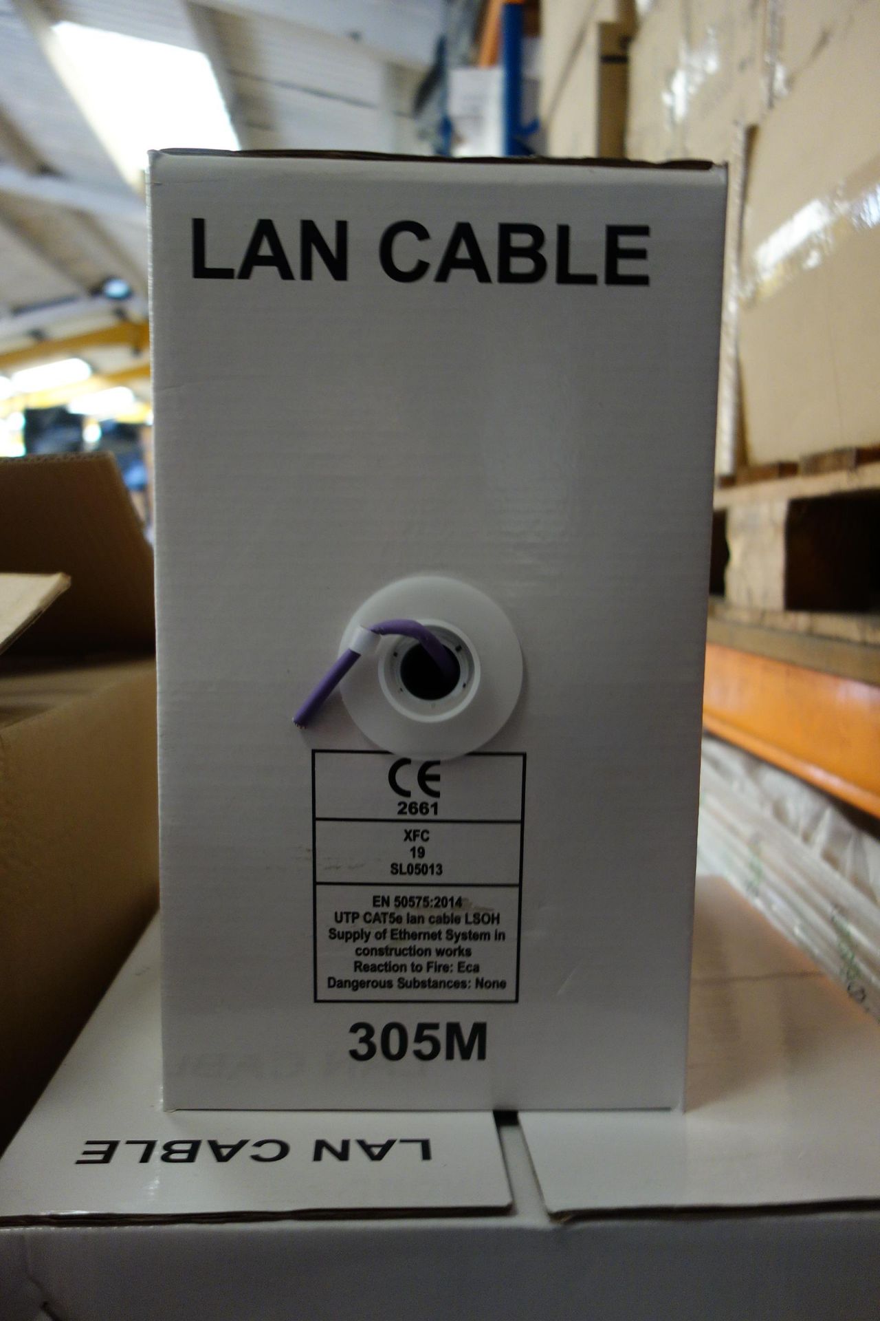 2 X PULL BOXES Of Lan Cable C200LSOHV Cat 5E UTP/LSOH Violet Data Cable Internal 4 PAIR 305 Meters