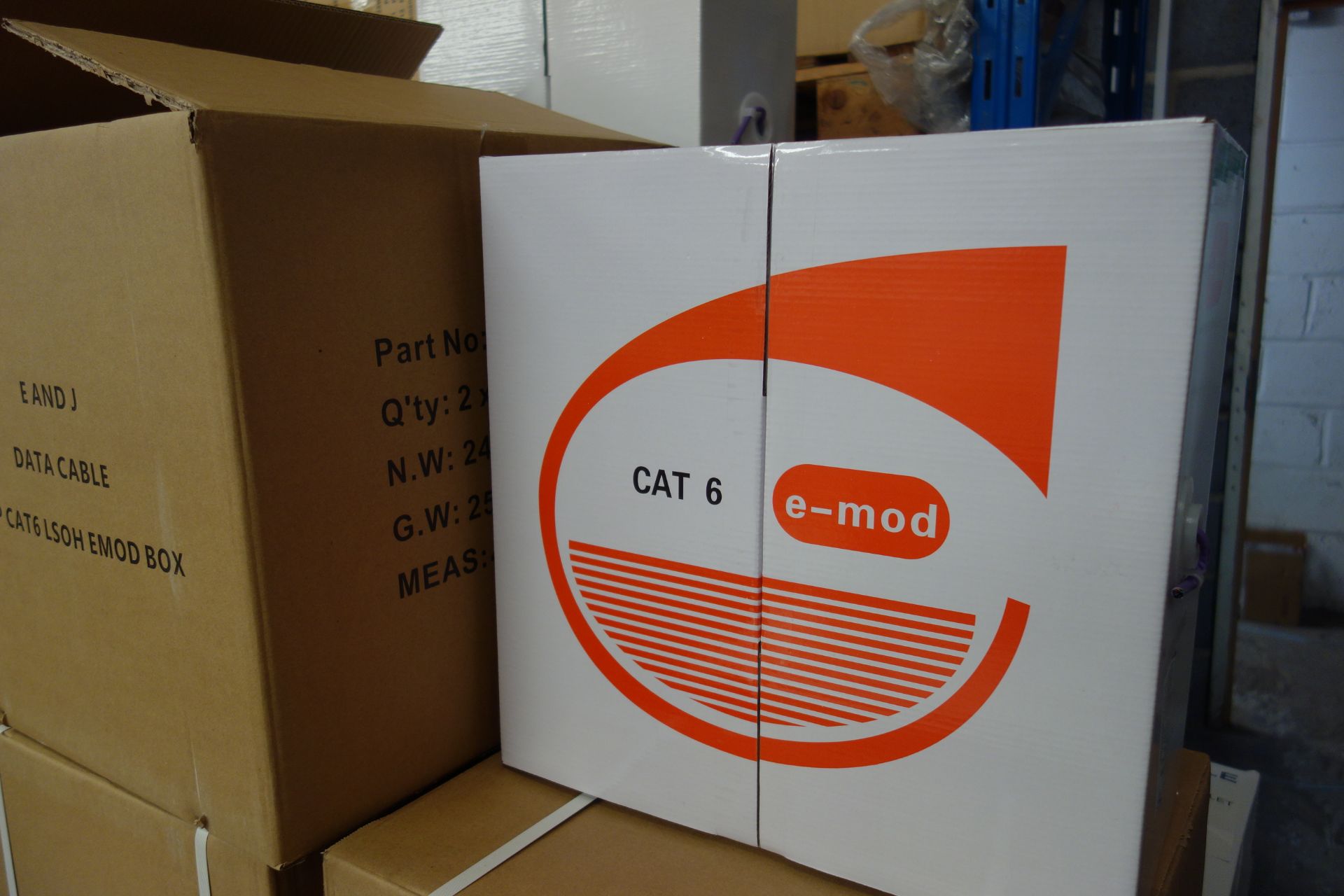 2 x Pull Boxes of E-MOD C207EMODV Cat 6 UTP/LS2H Violet Data Cable Internal 4 Pair 305m Per Box