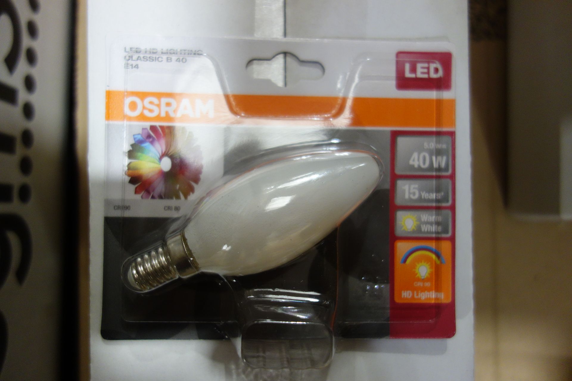 84 X Osram 813717 5W LED Candle Lamp Classic B40 E14 Fitting