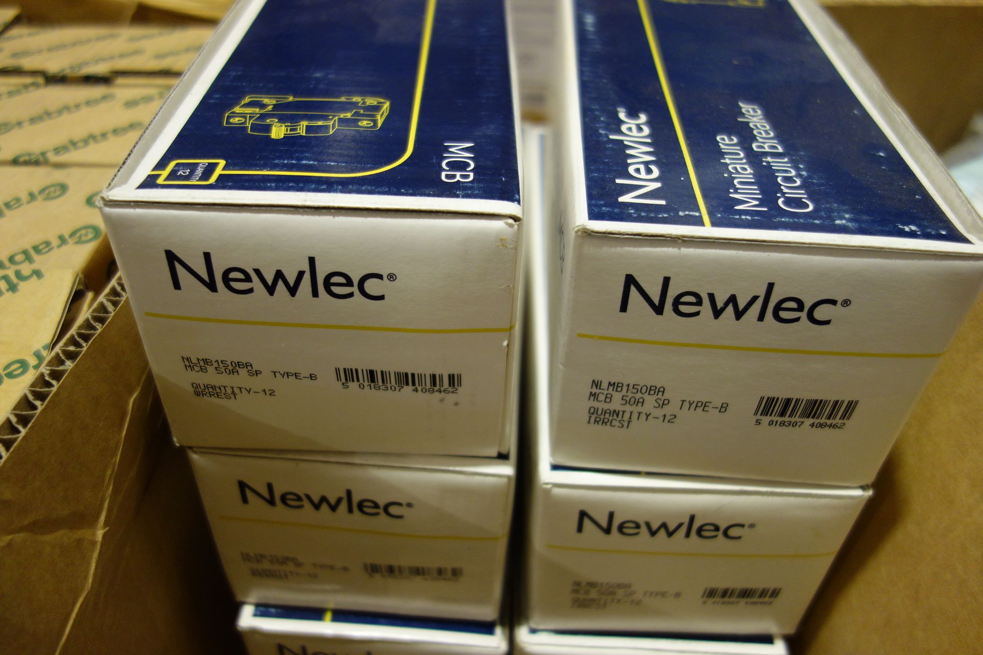 80x Newlec NLMB150BA 50AMP Single Pole MCBs Type-B