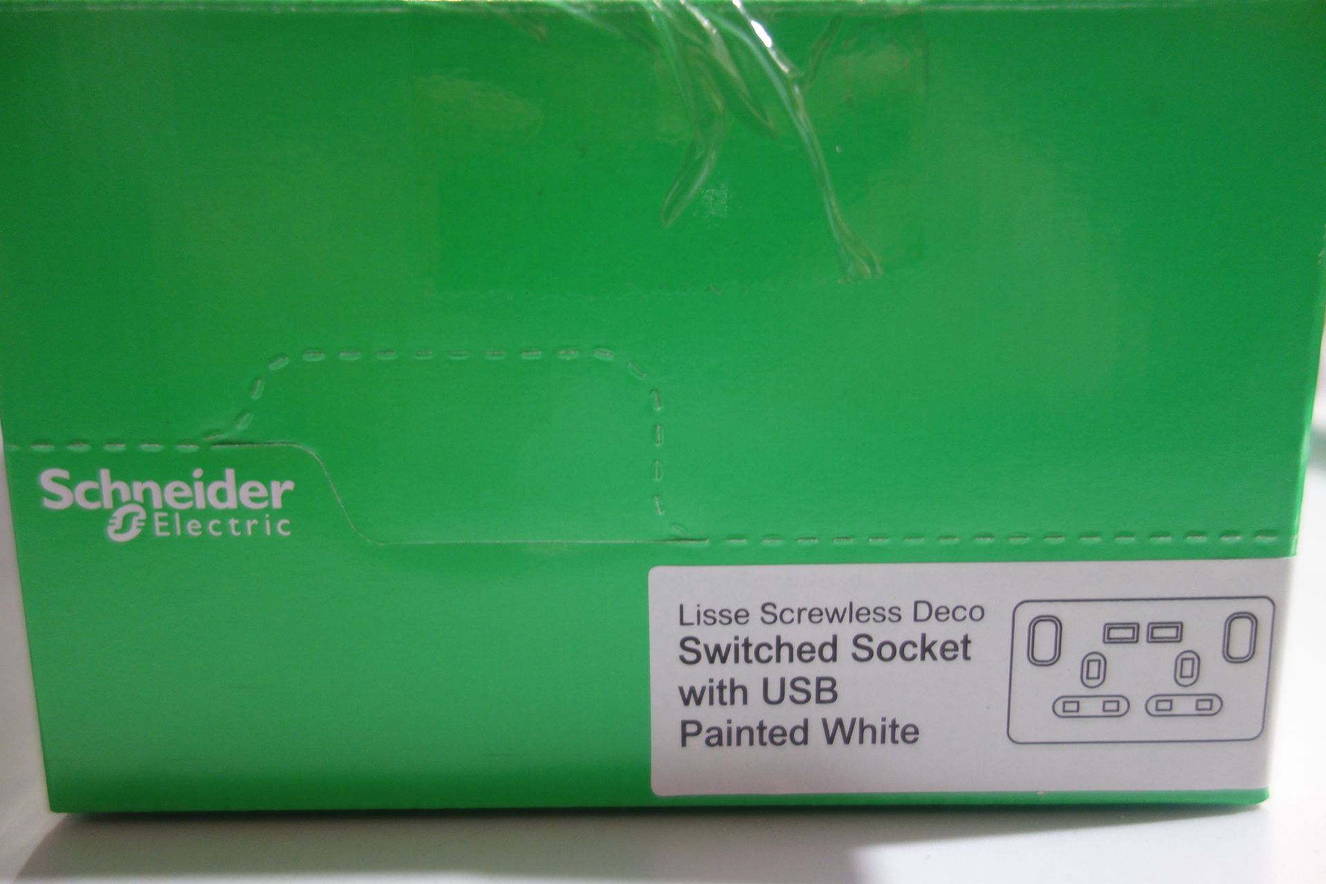 12 x Schneider GGBL30202USBAWPWS 2 GANG 13a SP Switched USB Sockets Screwless White Painted Finish