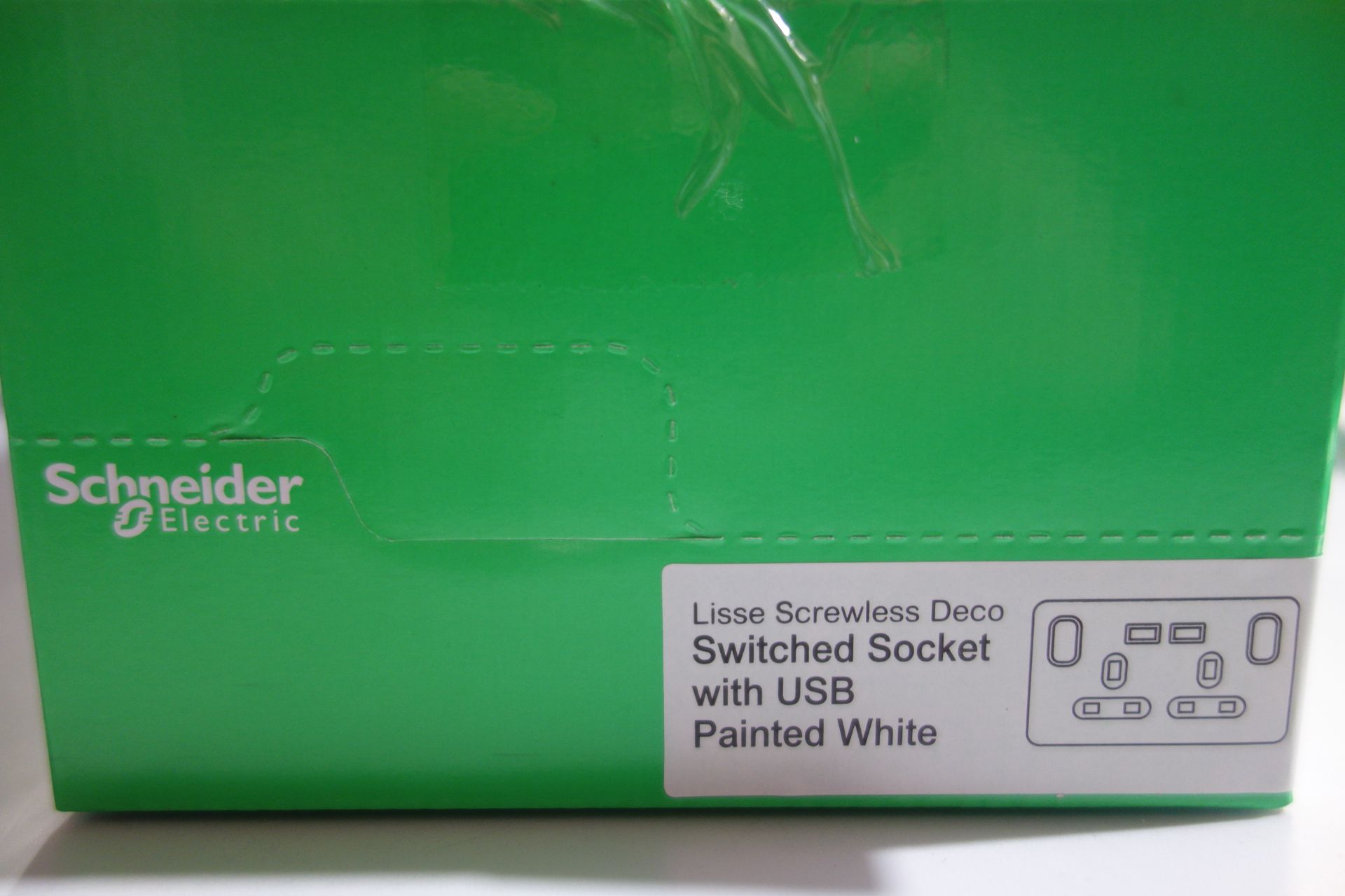 12 x Schneider GGBL30202USBAWPWS 2 GANG 13a SP Switched USB Sockets Screwless White Painted Finish