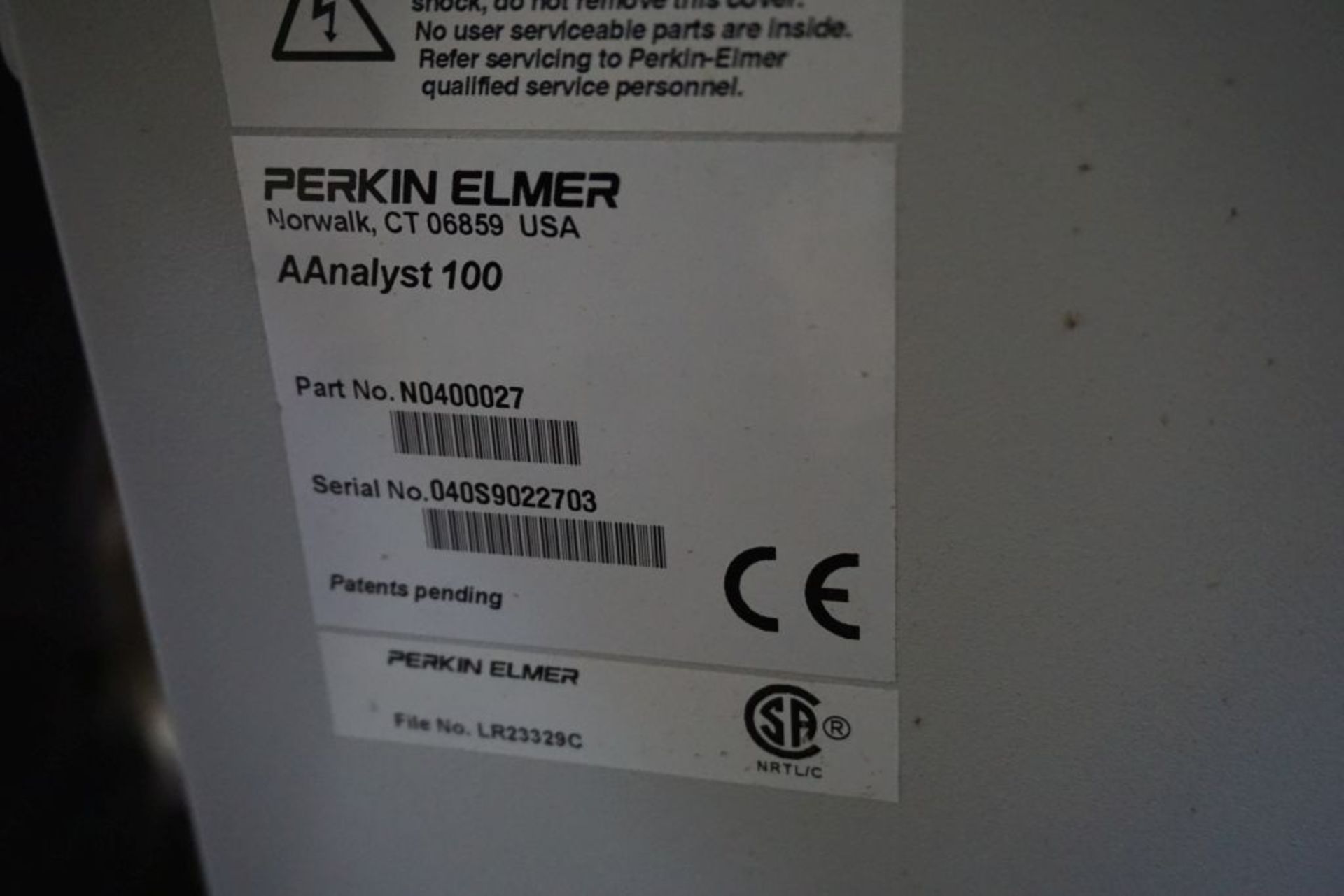 Perkin Elmer Analyst 100 Analyzer | Model No. N0400027 - Image 9 of 9