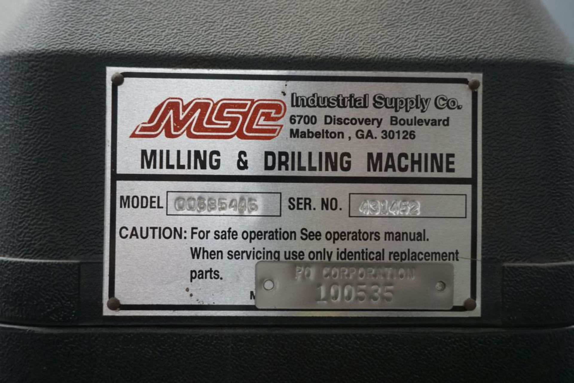 MSC Milling & Drilling Machine | Model No. 00685446; 16 3/8" Swing; 110/220V - Image 5 of 8