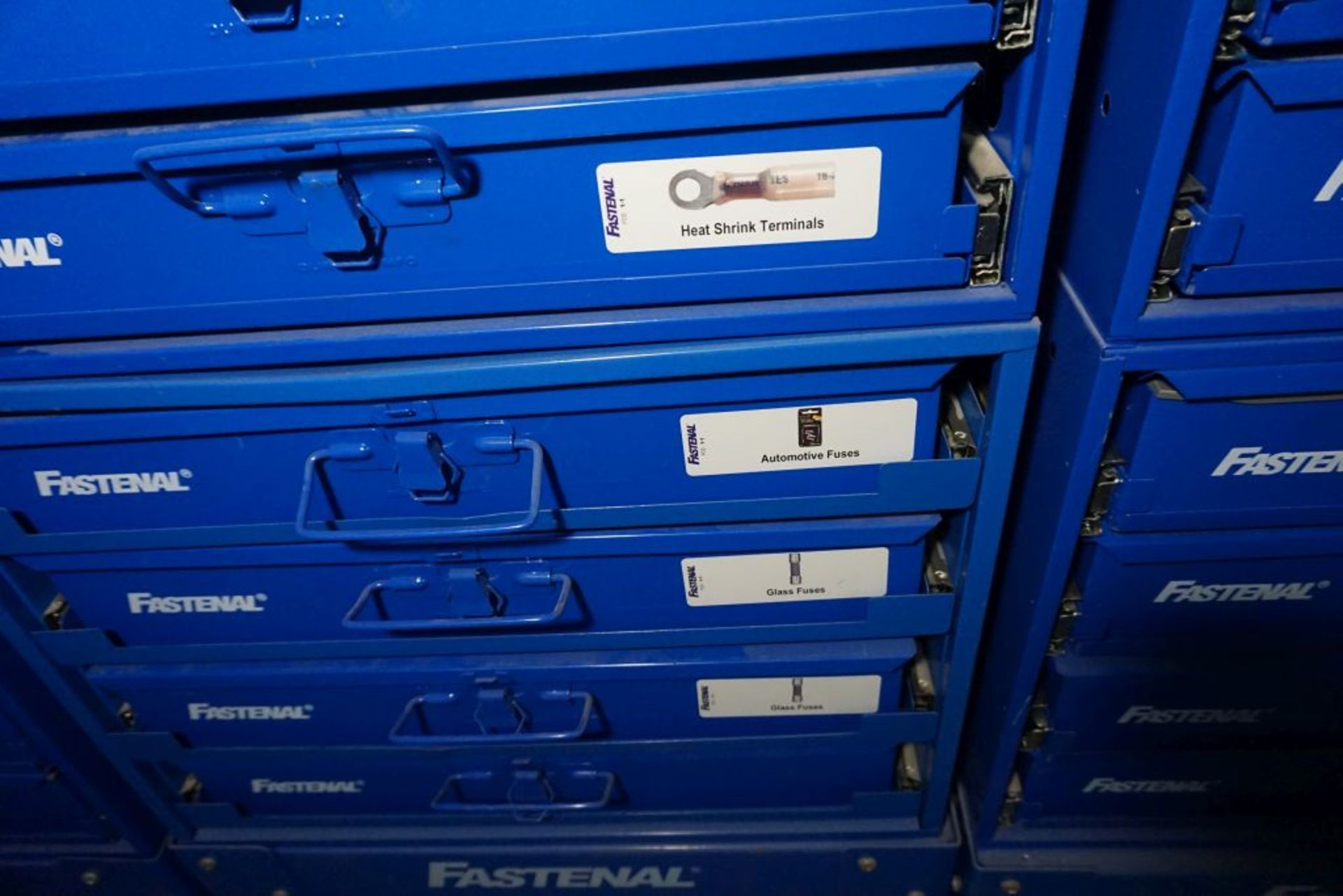 Lot of (5) Fastenal 12-Drawer Hardware Cabinets w/Contents - Image 13 of 27