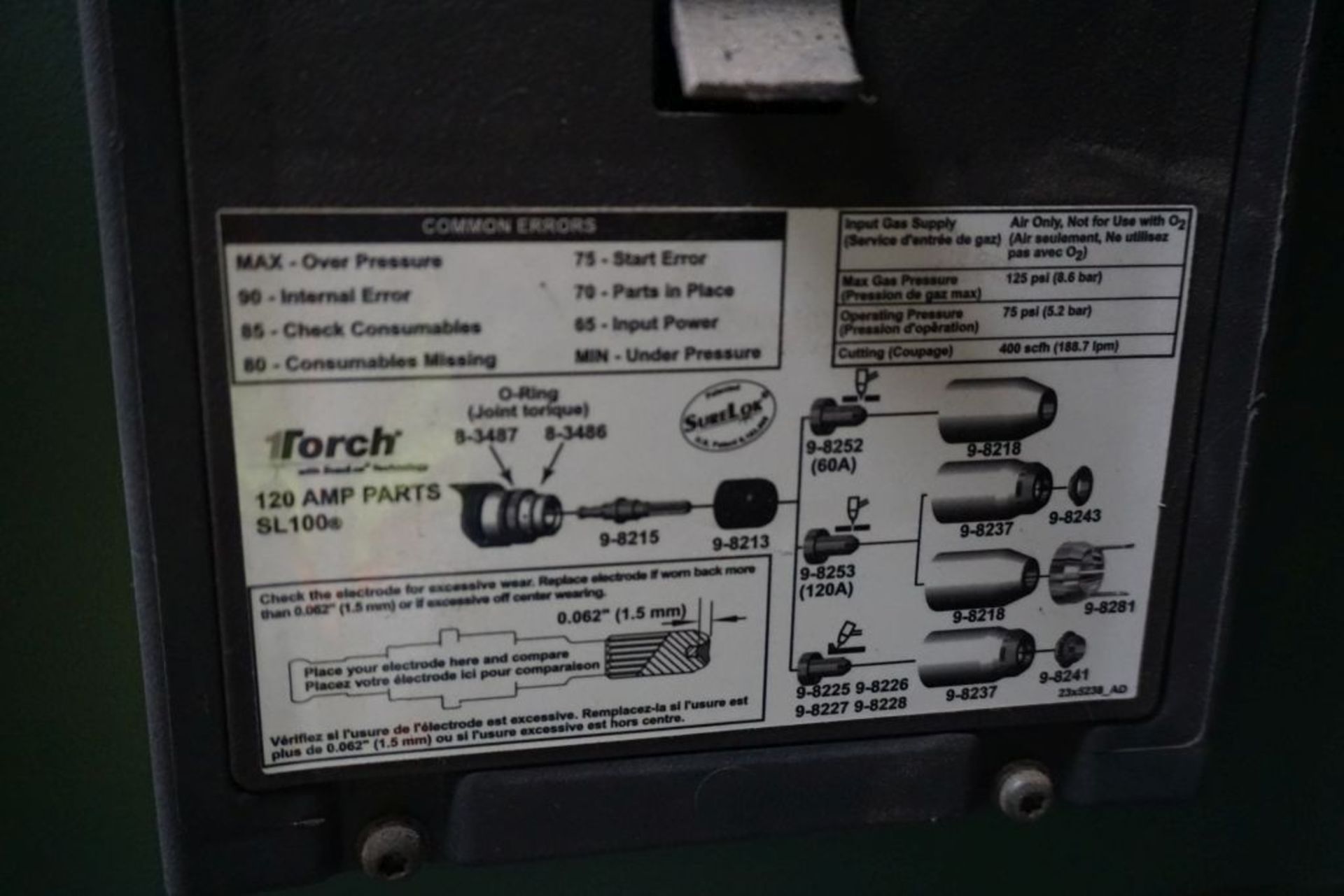 Victor Cutmaster True Series Plasma Cutter | Includes SL100 Torch - Image 6 of 6