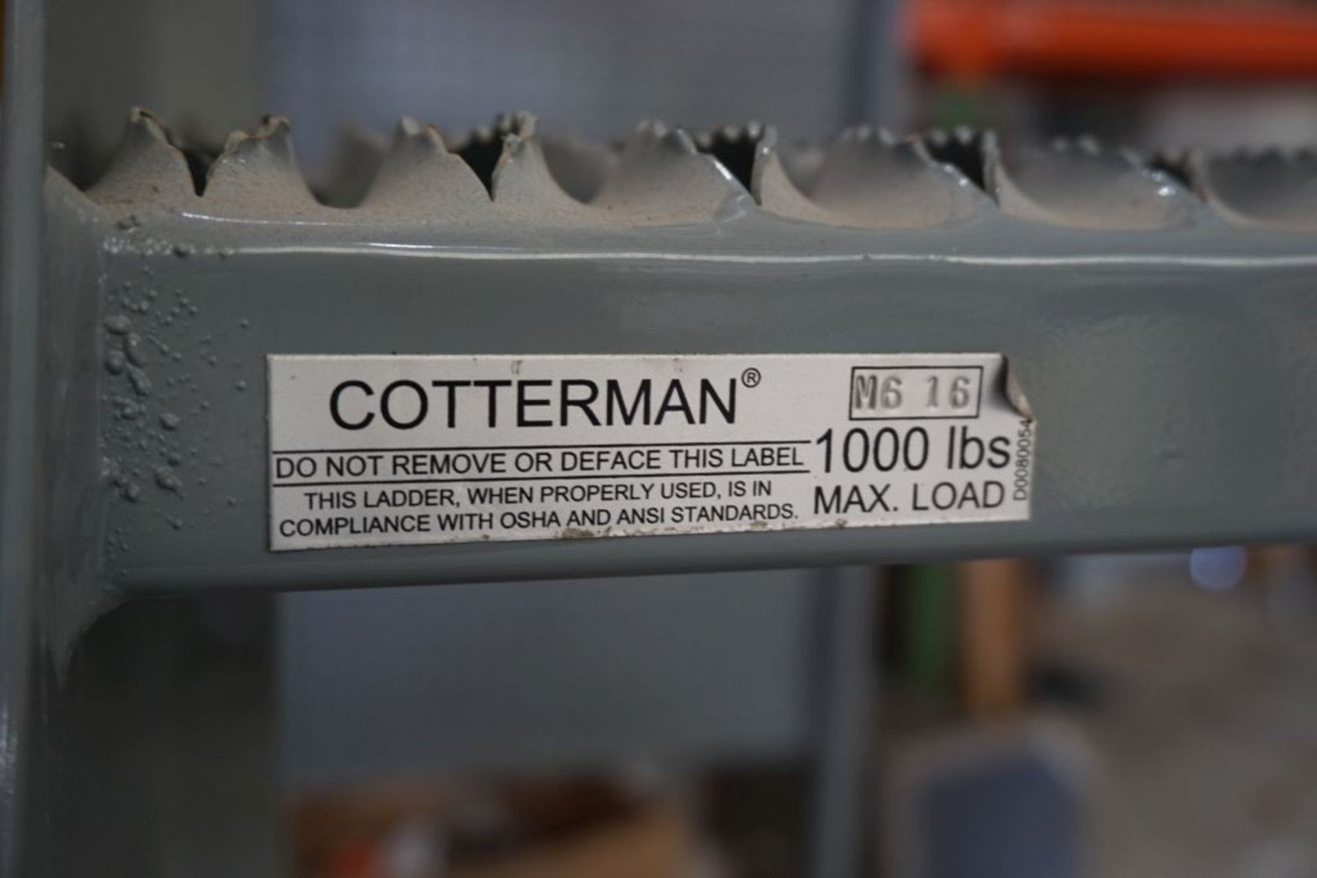 Cotterman Workmaster Rolling Steel Ladder | Model No. M6-16; 1,000 lb Load Rating - Image 5 of 5