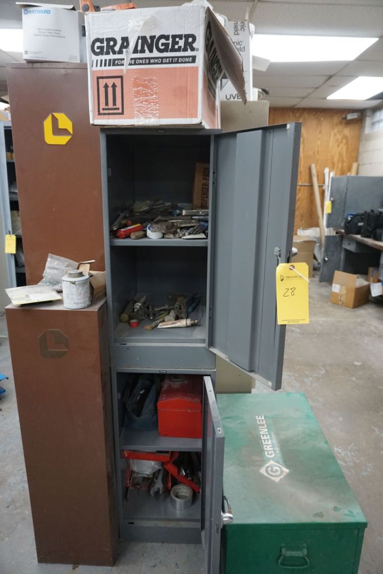 Lot of (2) Tennsco Cabinets w/Contents | 31" x 15" x 24"; Includes:; Tools; Wrenches