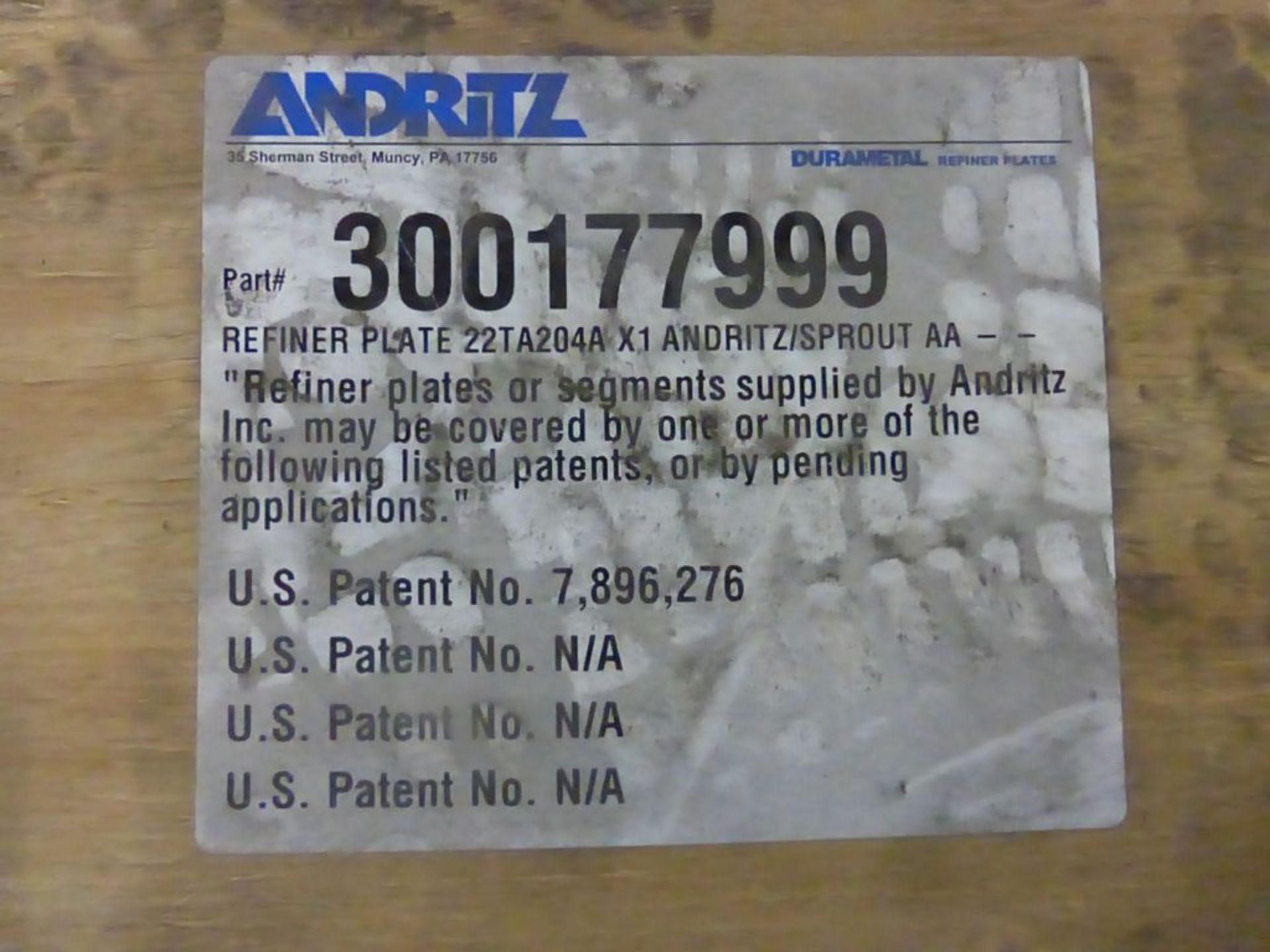 Lot of (2) Sets of Andritz Refiner Plates | Part No. 300177999 - Image 5 of 11