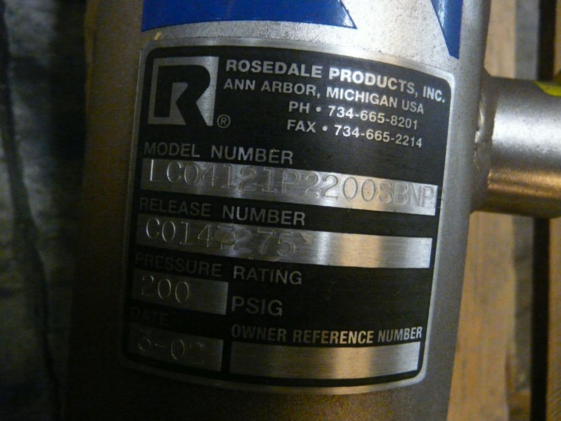 Rosedale Bag Filter/Strainer | Model 4; Model No. LC04121P2200SBNP8; 200 PSIG - Image 2 of 3