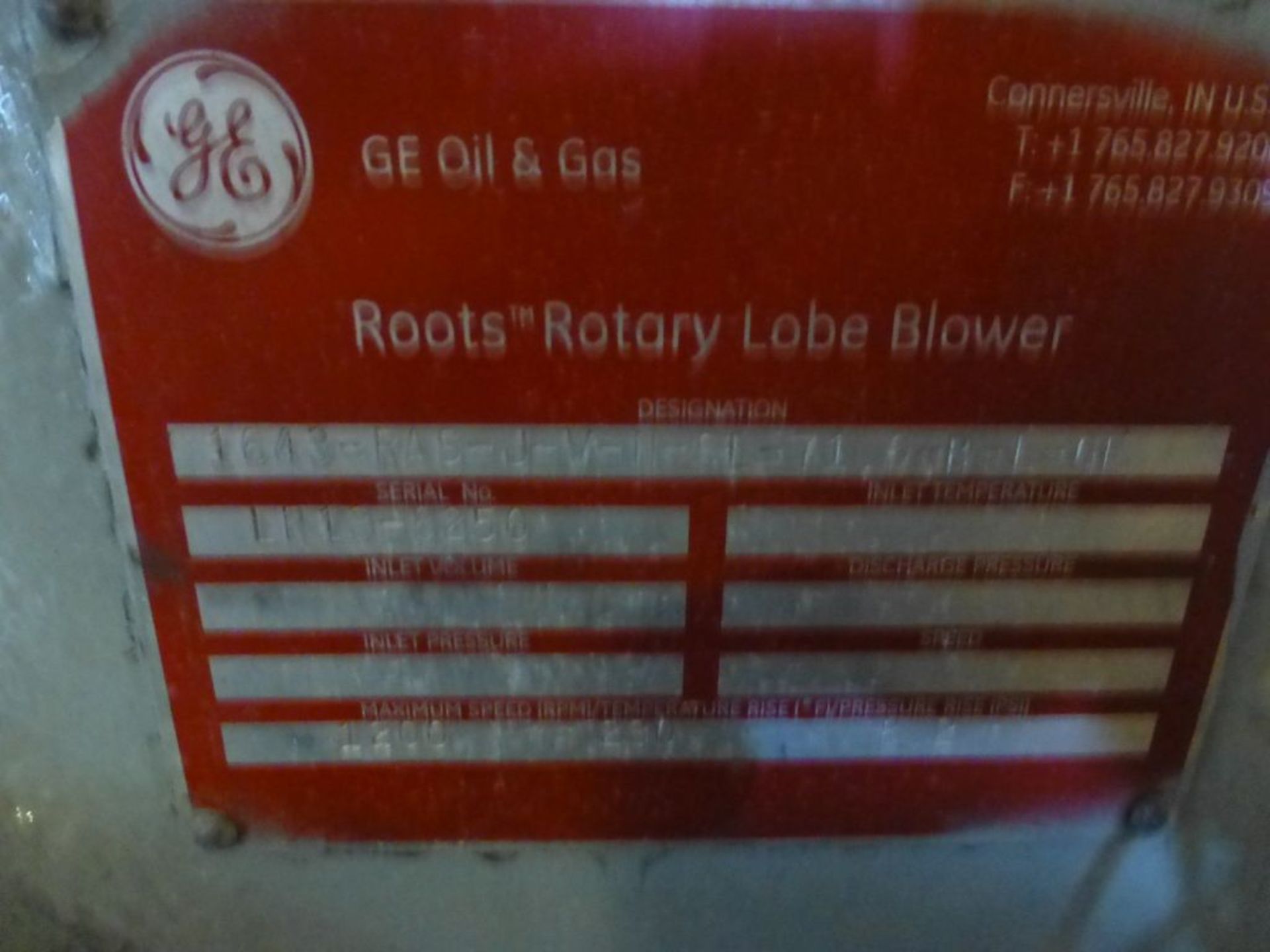 GE Roots Rotary Lobe Blower | Model No. 1643-RAS-J-V-N-SL-71; 1200 RPM; Temperature Rise: 320 Degree - Image 6 of 8