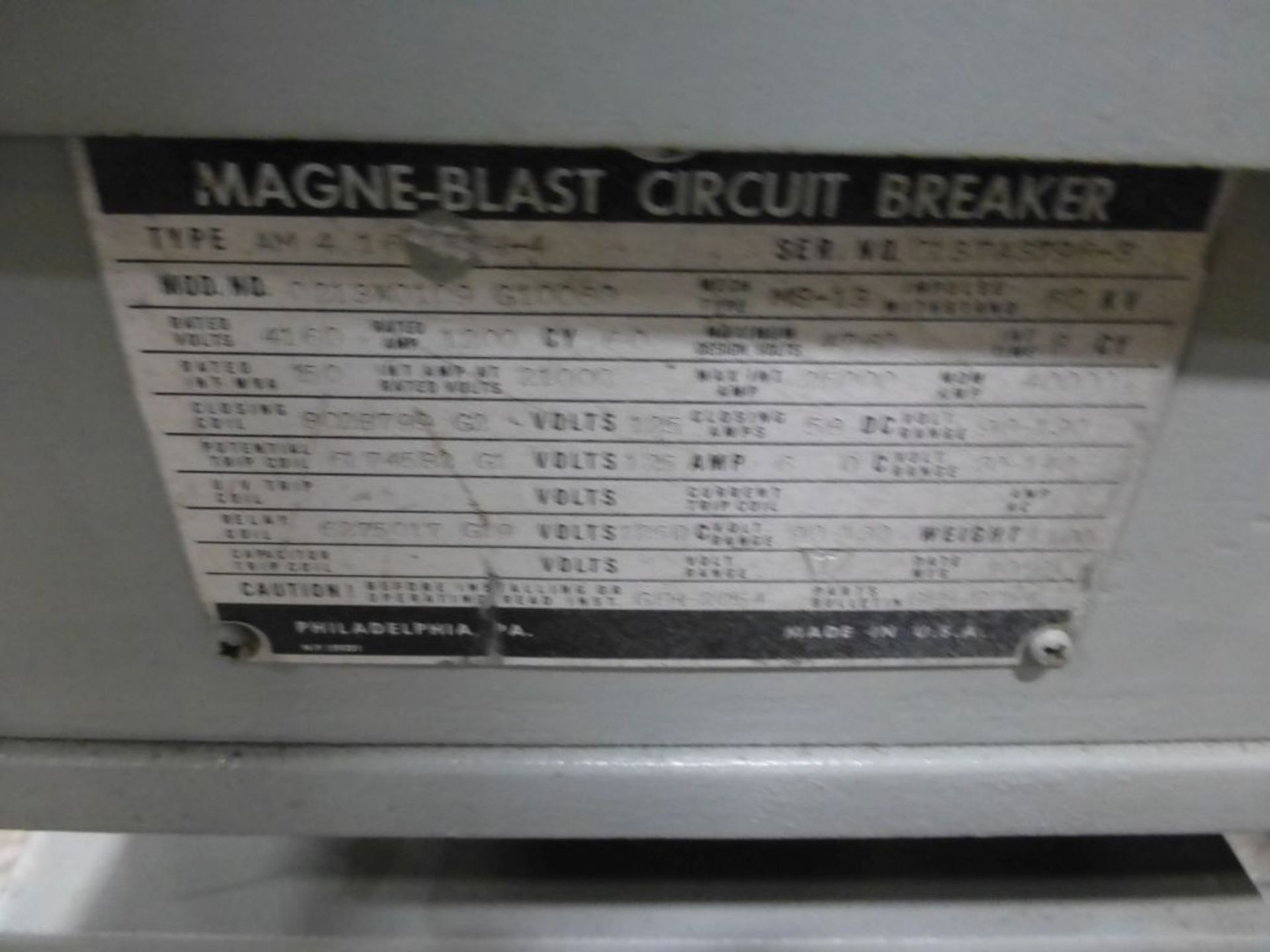 Lot of (11) GE Magne Blast Circuit Breakers | (2) Model No. 121A7901AA, Type: 4 16-250H-4, - Image 8 of 9