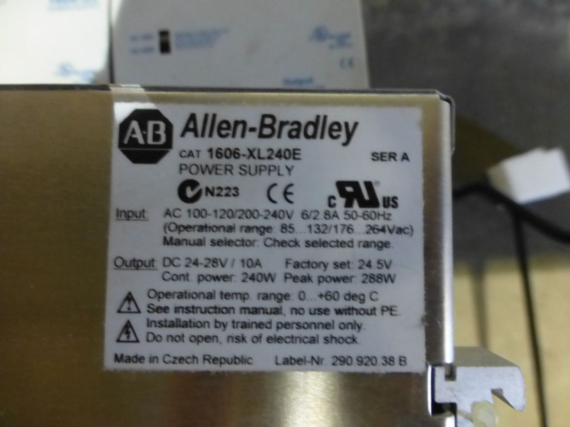 Lot of (4) Allen Bradley 1606 XL Power Supplies | Cat No. 1606-XL 240E; 100-120/200-240V - Image 3 of 4