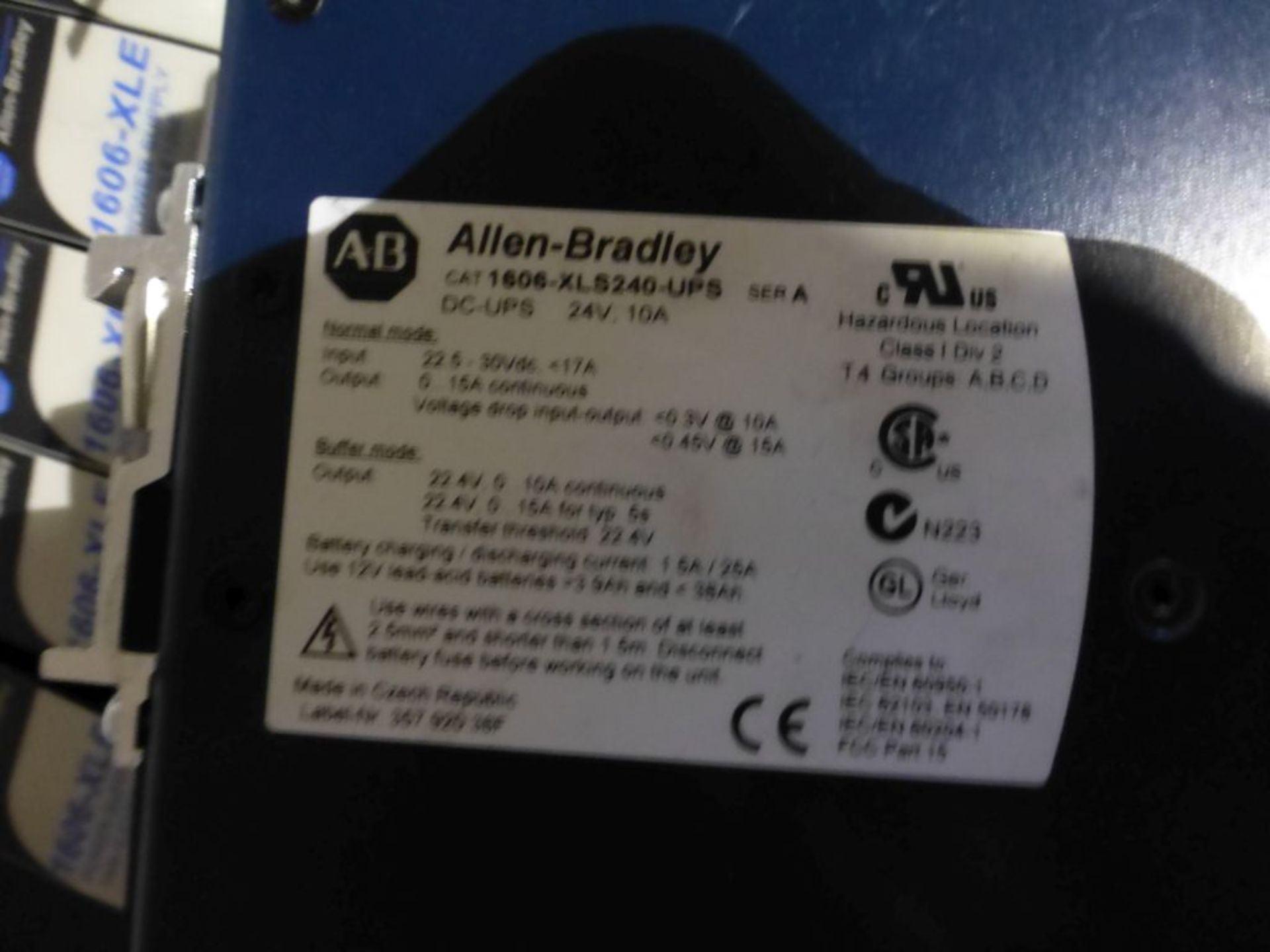 Lot of (9) Allen Bradley Power Supplies | (5) 1606 XLE Cat No. 1606XLE120E, 240V; (1) 1606 XLS Cat - Image 5 of 6