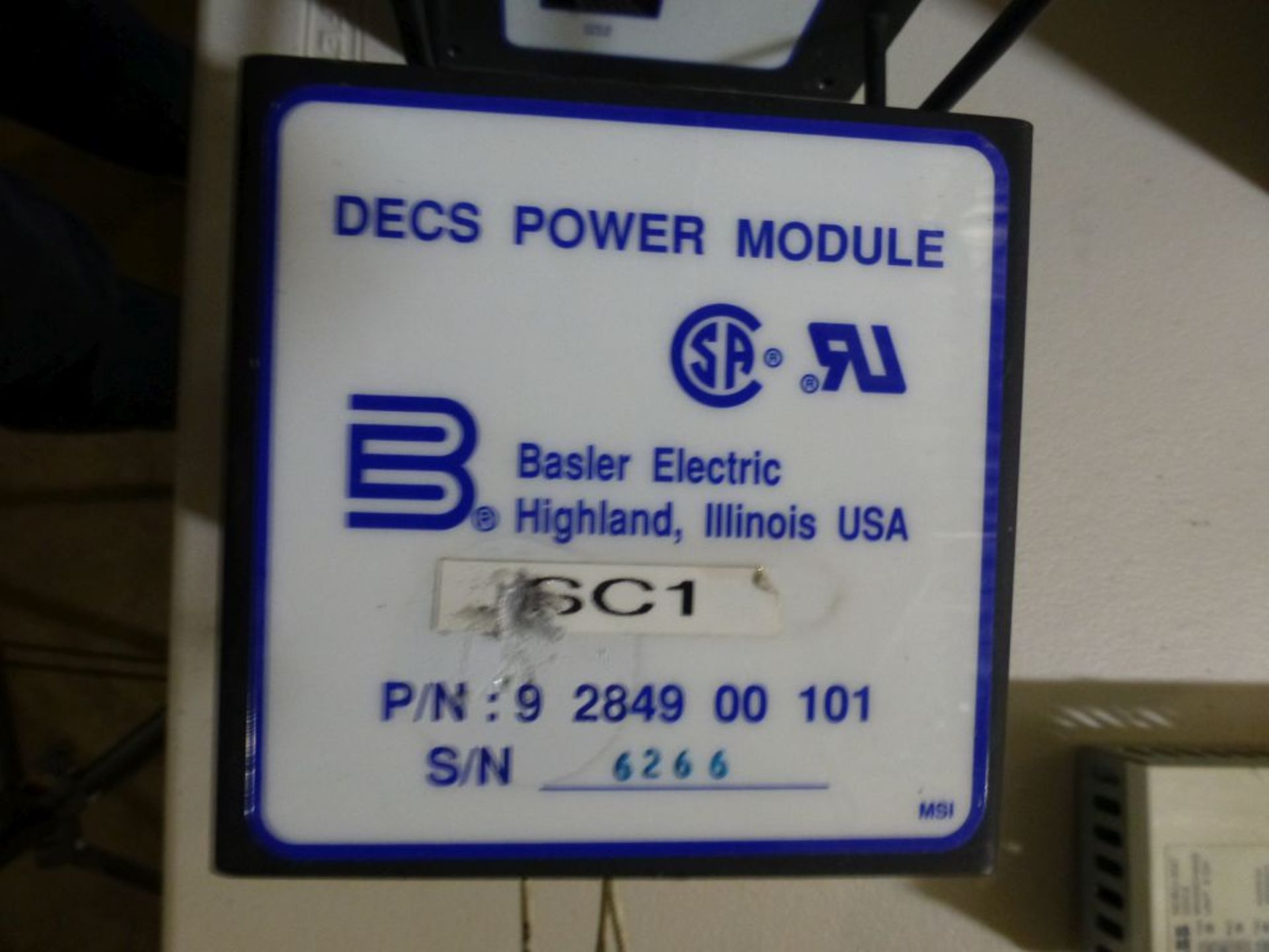 Lot of (2) Basler Electric DECS Components | (1) Power Module Part No. 9-2849-00-101; (1) Controller - Image 2 of 7