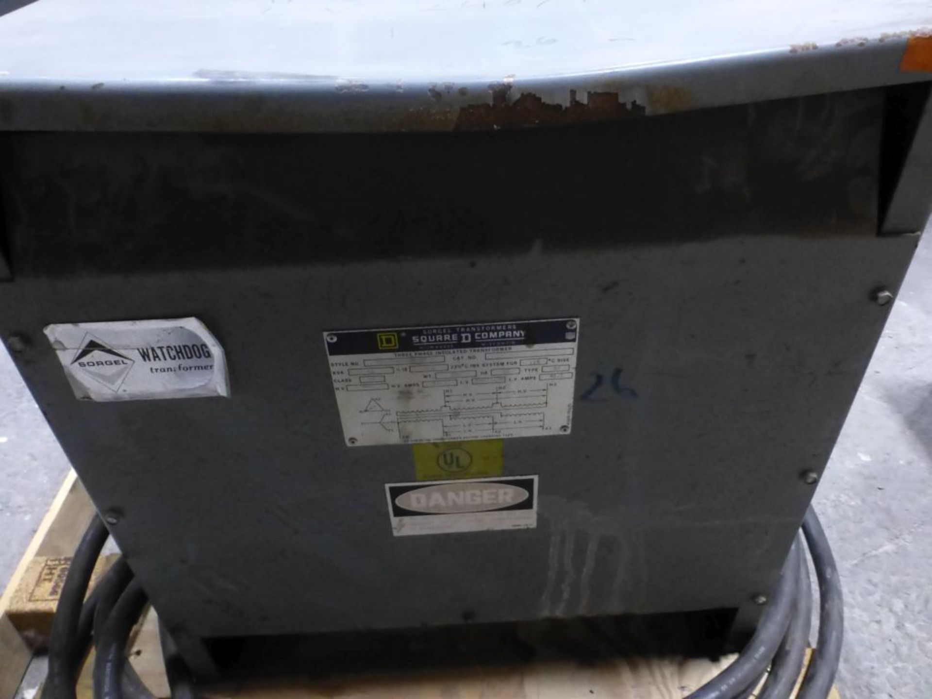 Square D Co. Isolated Transformer | Style No. 32949-29622-001; 20 KVA; Type: 50; High Voltage: 480V; - Image 3 of 4