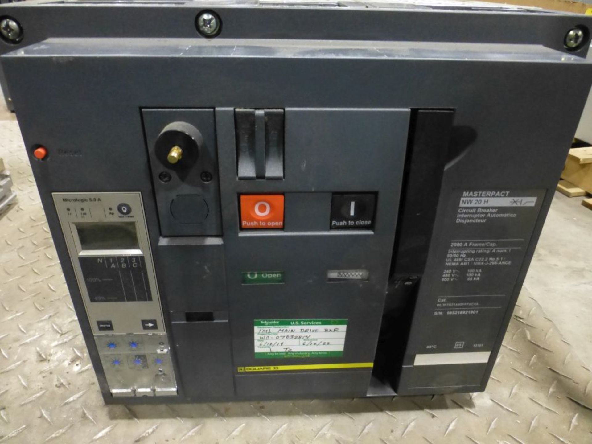 Masterpact Circuit Breaker | Cat No. WL3FFR31A9SFFFXCXA; 2000A; 600V; 3P; New, Unused Spares - Image 2 of 7