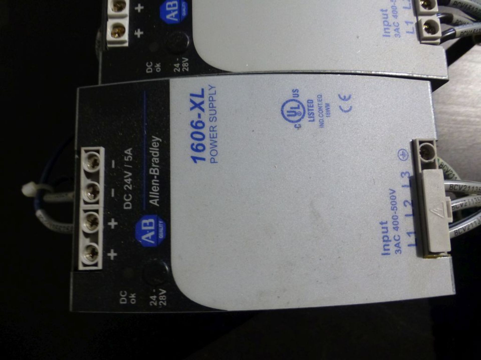 Lot of (3) Allen Bradley 1606XL Power Supplies | Cat No. 1606-XL-120E-3; 500V - Image 3 of 4