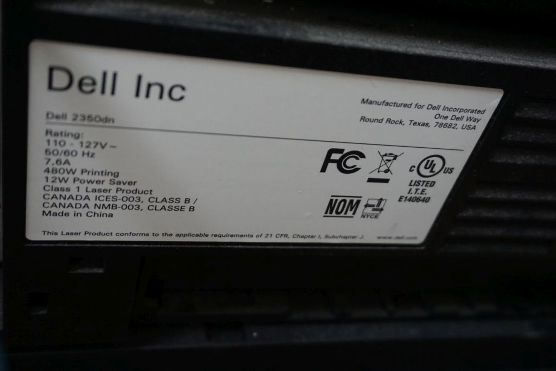 Double Tray Dell Printer | Model No. 2350dn - Image 7 of 7