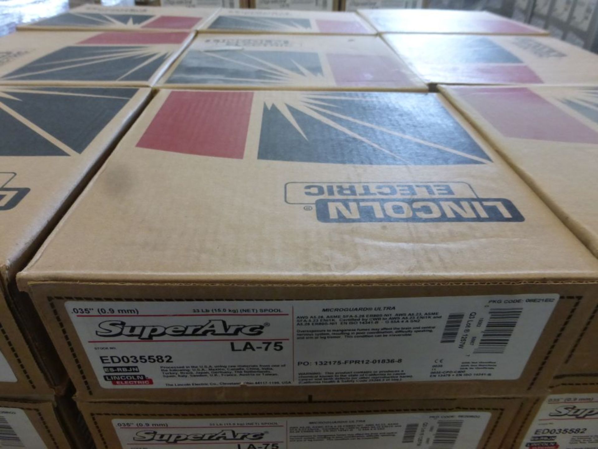 Lot of (18) Spools of Lincoln Electric SuperArc LA-75 Welding Wire | Part No. ED035582; Diameter: . - Image 7 of 12