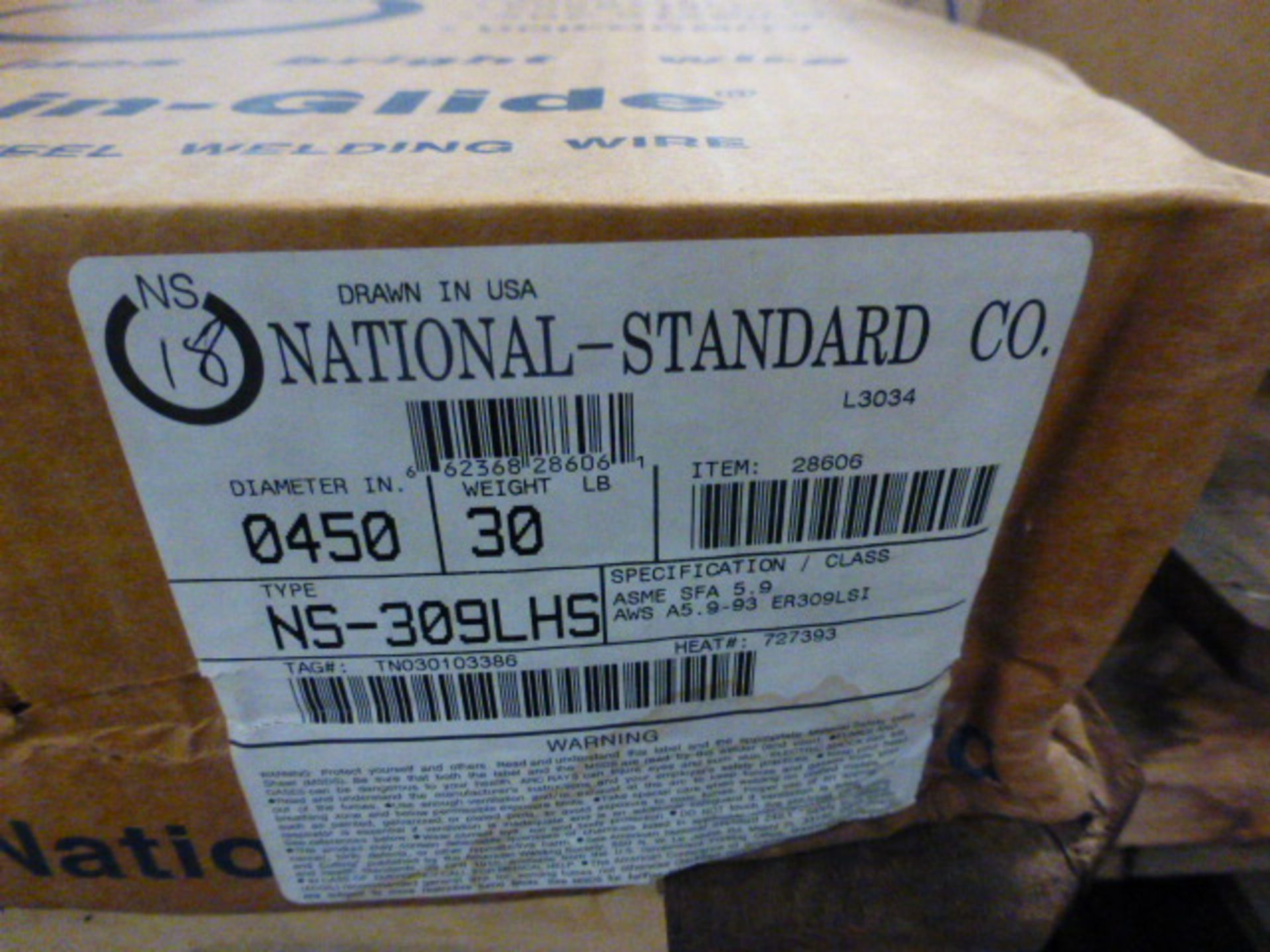 Lot of (9) Spools of National Standard Satin Glide Stainless Steel Welding Wire | Part No. N5-309 - Image 6 of 7