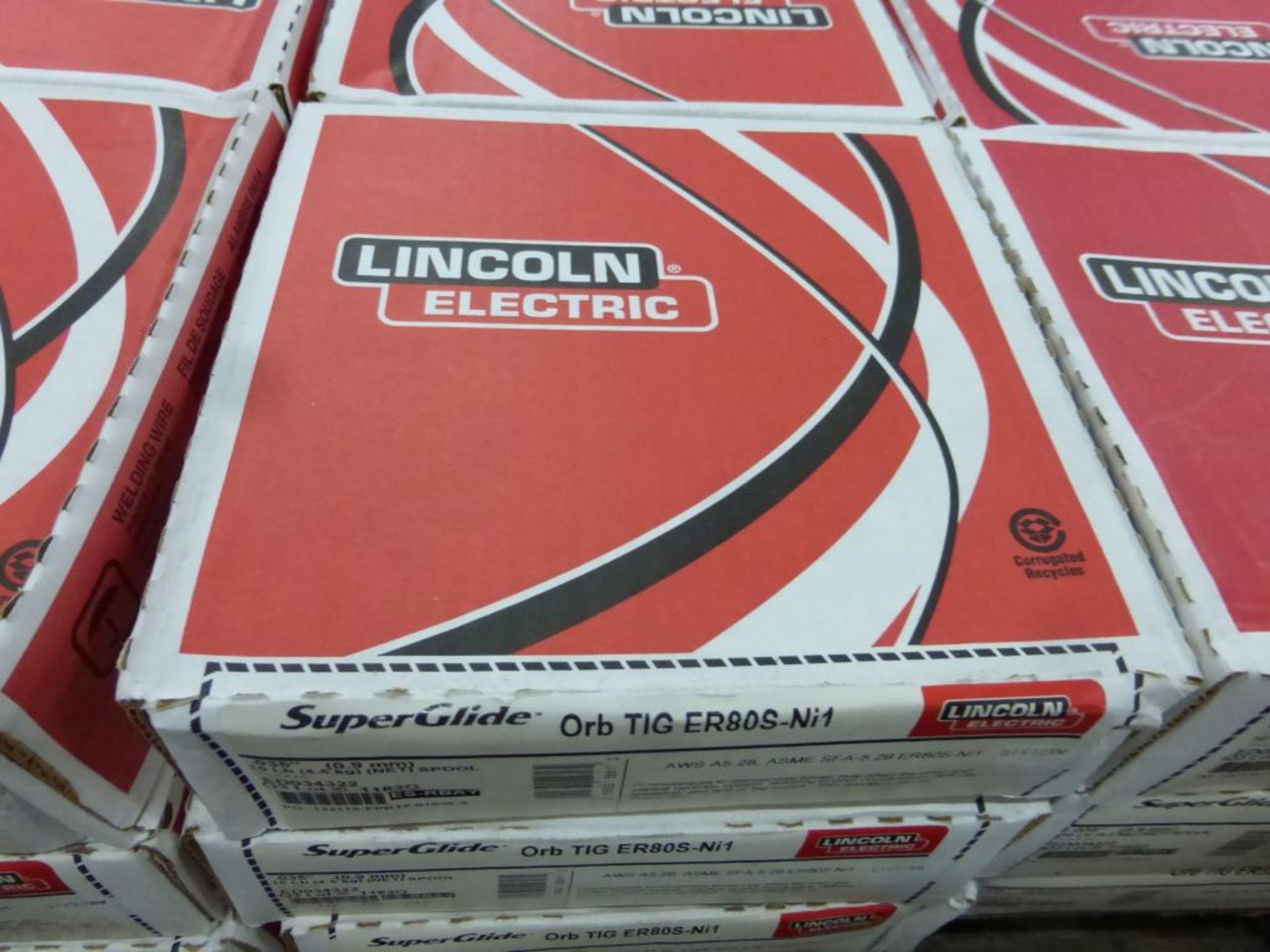 Lot of (24) Spools of Lincoln Electric Super Glide ORB TIGER80S-Ni1 Welding Wire | Model No. - Image 7 of 12