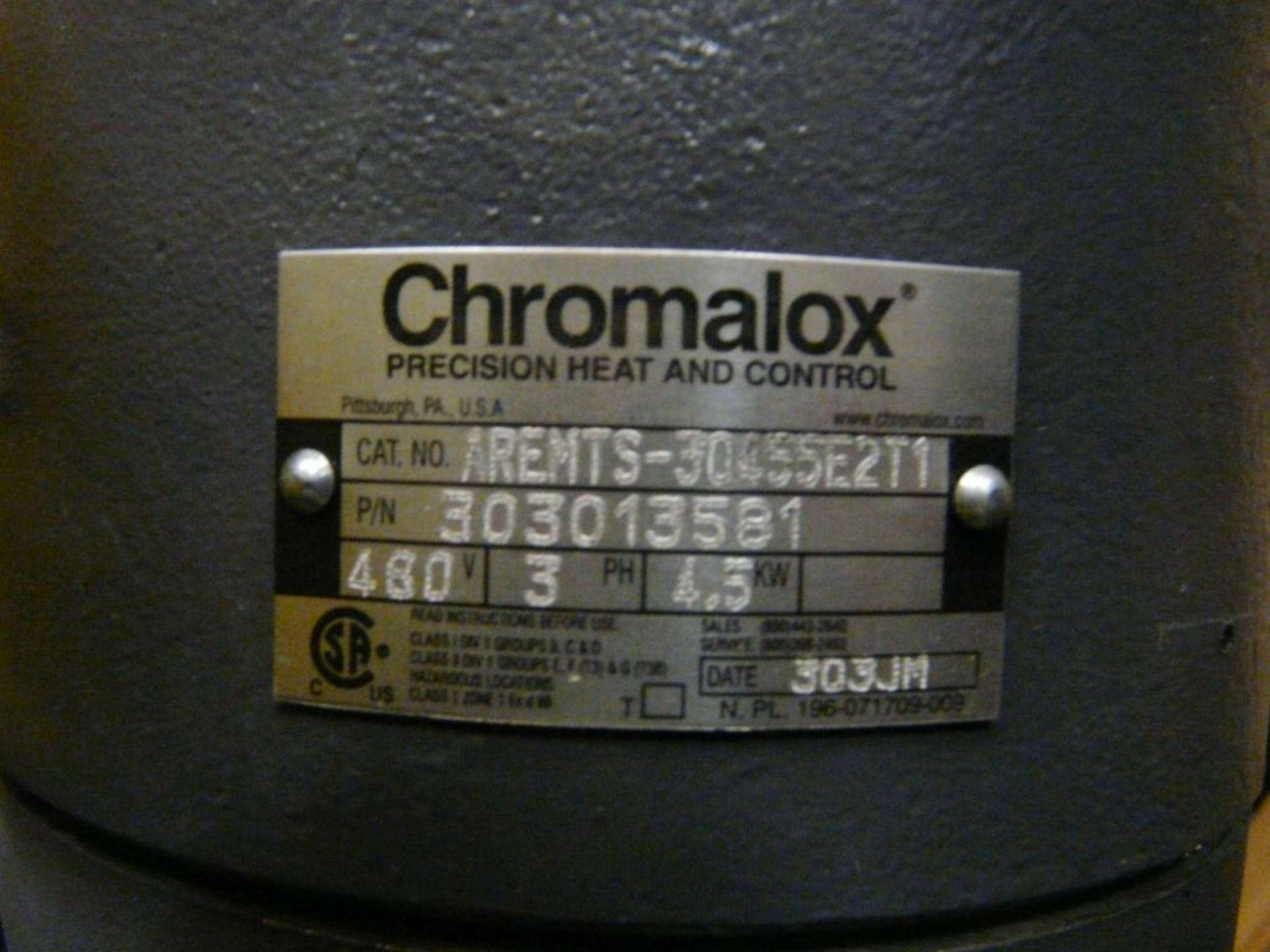 Chromalox Screw Plug Immersion Heater | Cat No. AREMTS-30455E2T1; Part No. 303013581 - Image 3 of 3