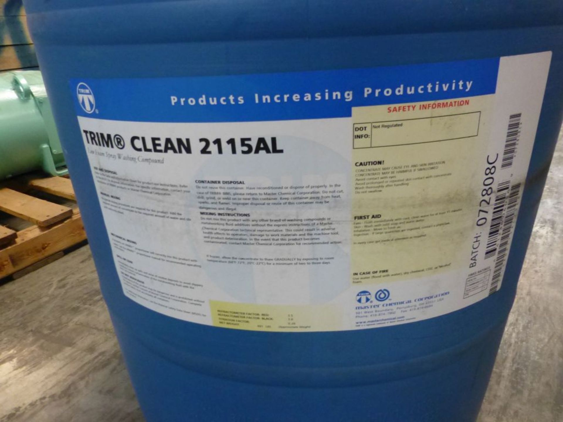 TRIM Clean 2115AL Low Foam Spray Washing Compound | Batch No. 072808C; 491 lbs - Image 3 of 4