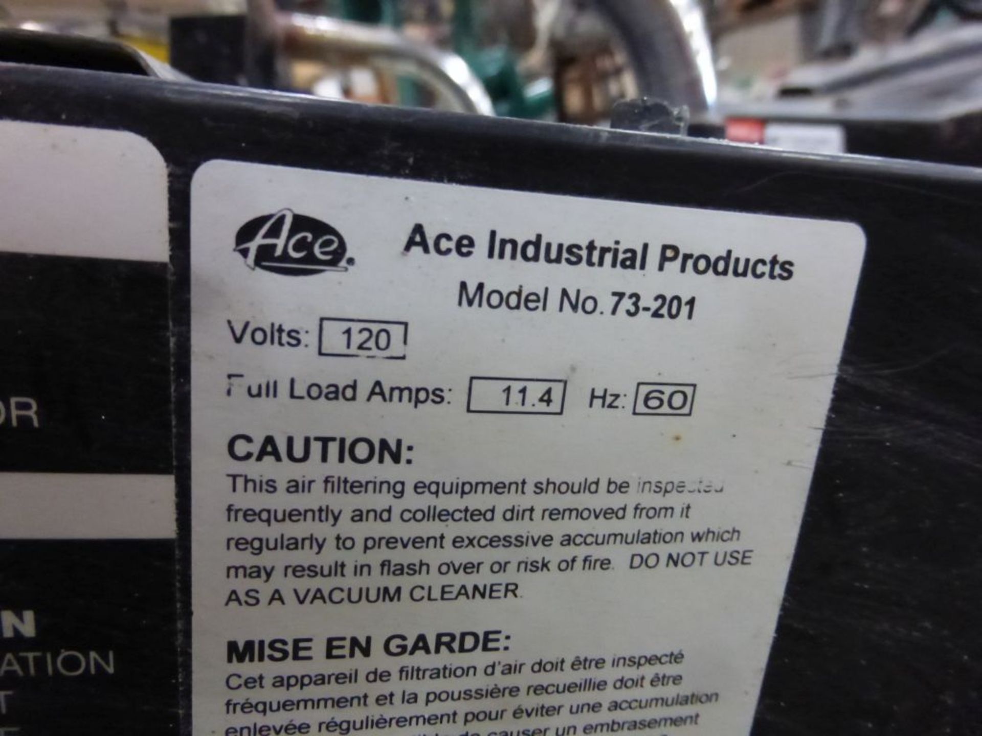 Ace Industrial HEPA Portable Fume Extractor | Model No. 73-201; 120V - Image 11 of 11