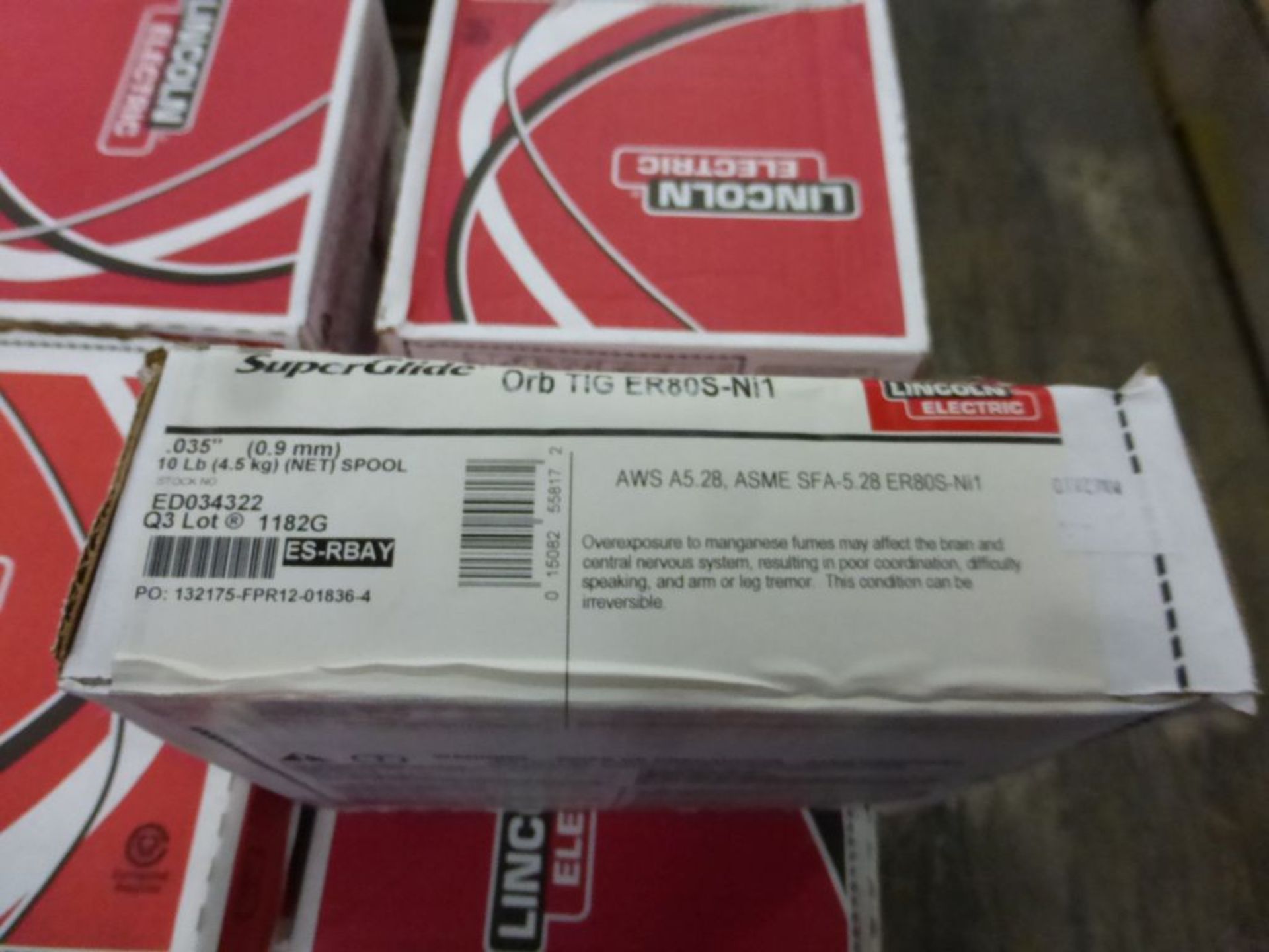 Lot of (24) Spools of Lincoln Electric Super Glide ORB RIG ER801-Ni1 Welding Wire | Model No. - Image 7 of 11
