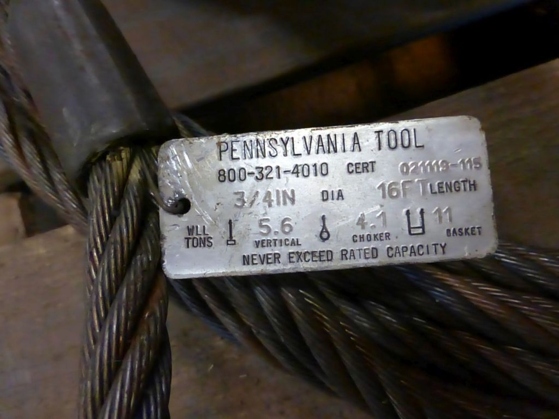 Lot of Pennsylvania Tool Wire Rope - Image 5 of 9