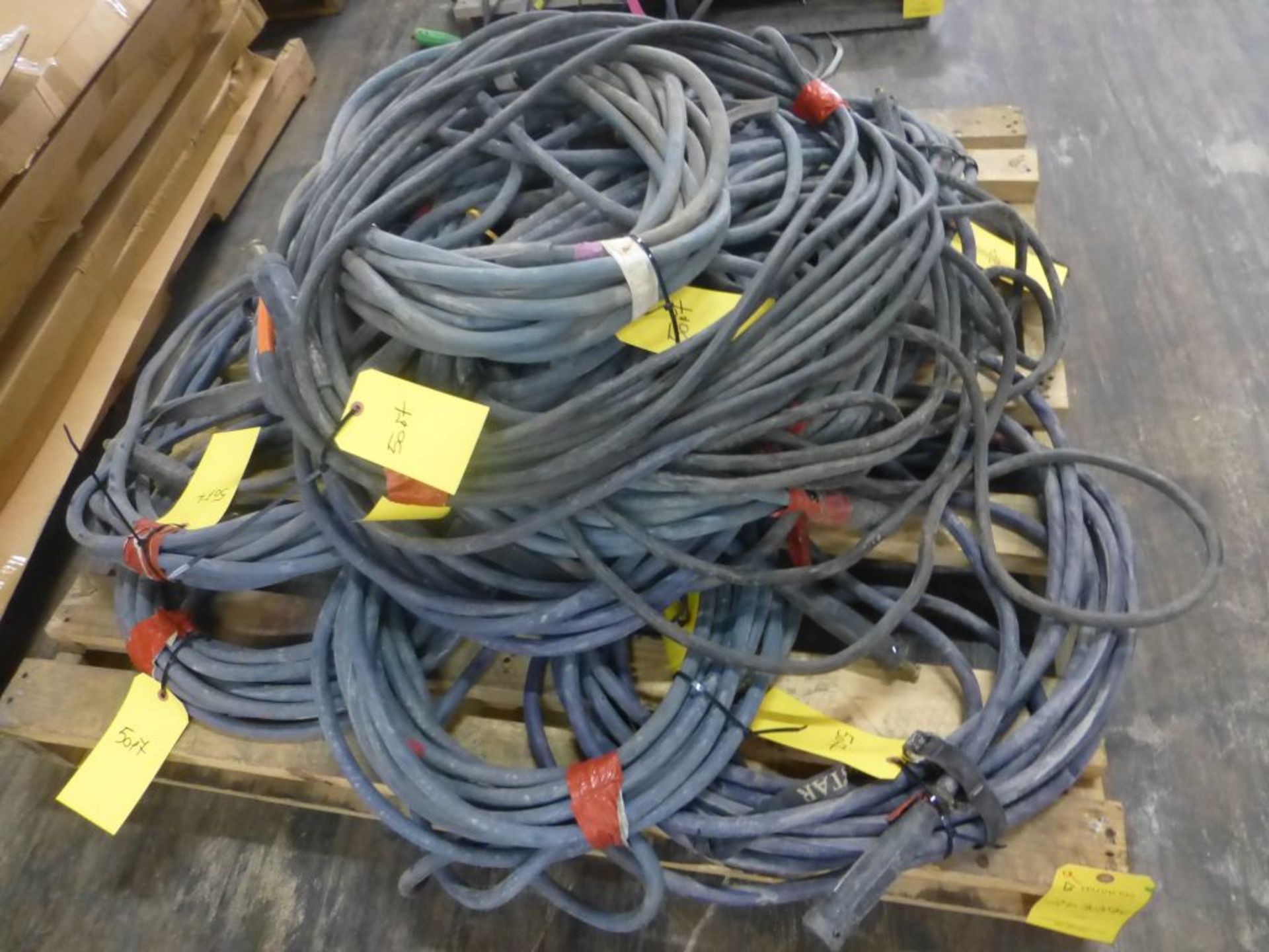 Lot of (10) 50' Welding Leads | 362 lbs; Majority are 2/0