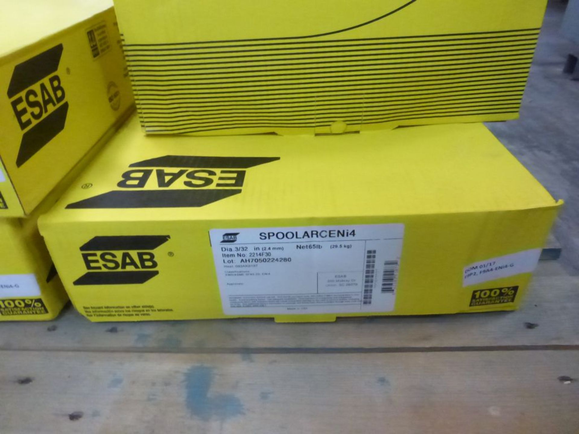 Lot of (8) Boxes of ESAB Welding Wire | SPOOLARCENi4; Item No. 2214F30; Diameter: 3/32"; 65 lbs - Image 8 of 13