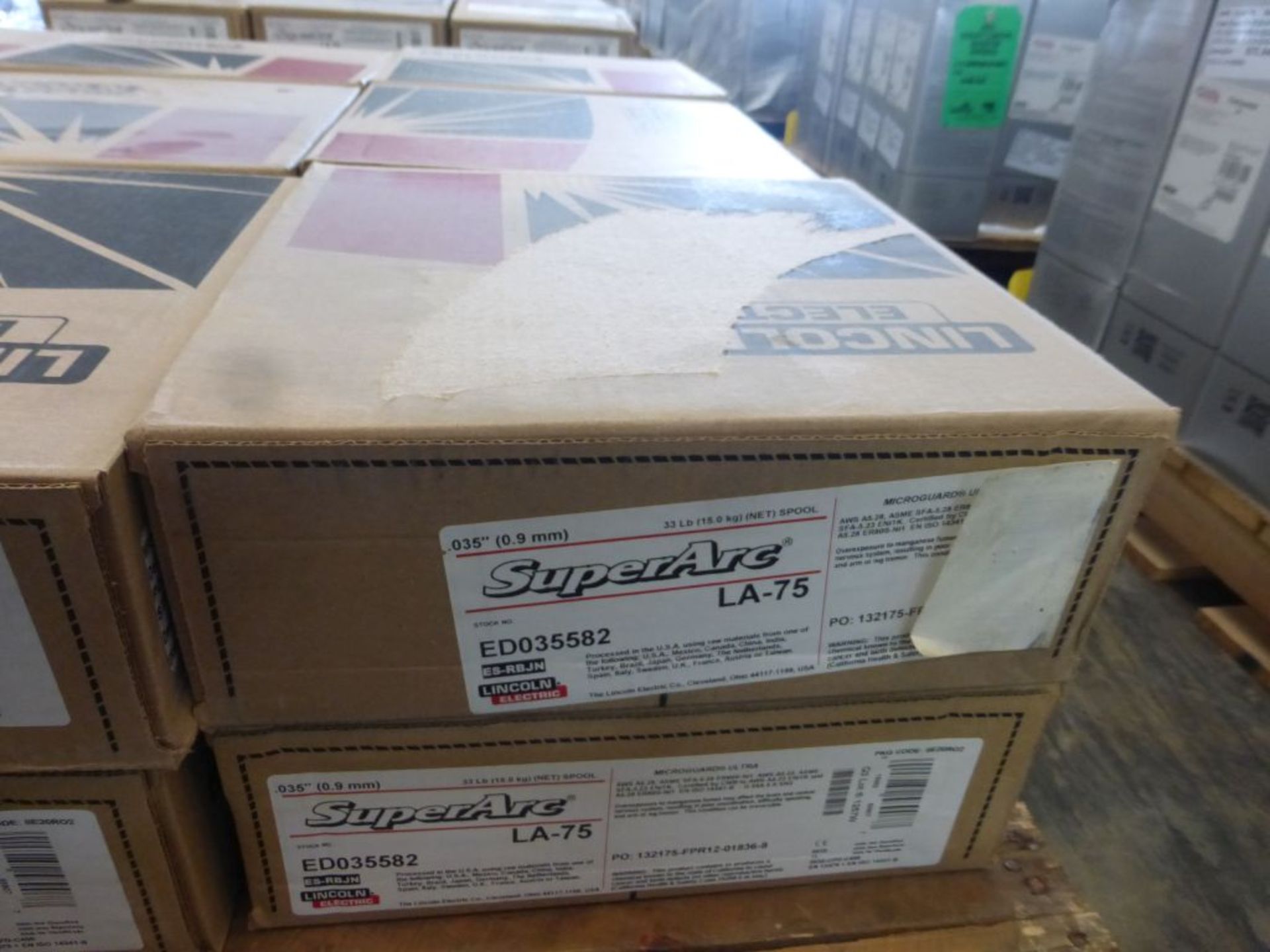 Lot of (18) Spools of Lincoln Electric SuperArc LA-75 Welding Wire | Part No. ED035582; Diameter: . - Image 10 of 12