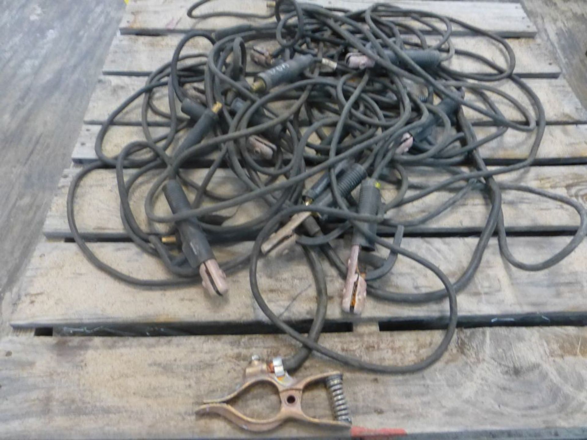 Lot of (10) Stick Set Up Welding Leads | Approx 125 lbs - Image 2 of 6