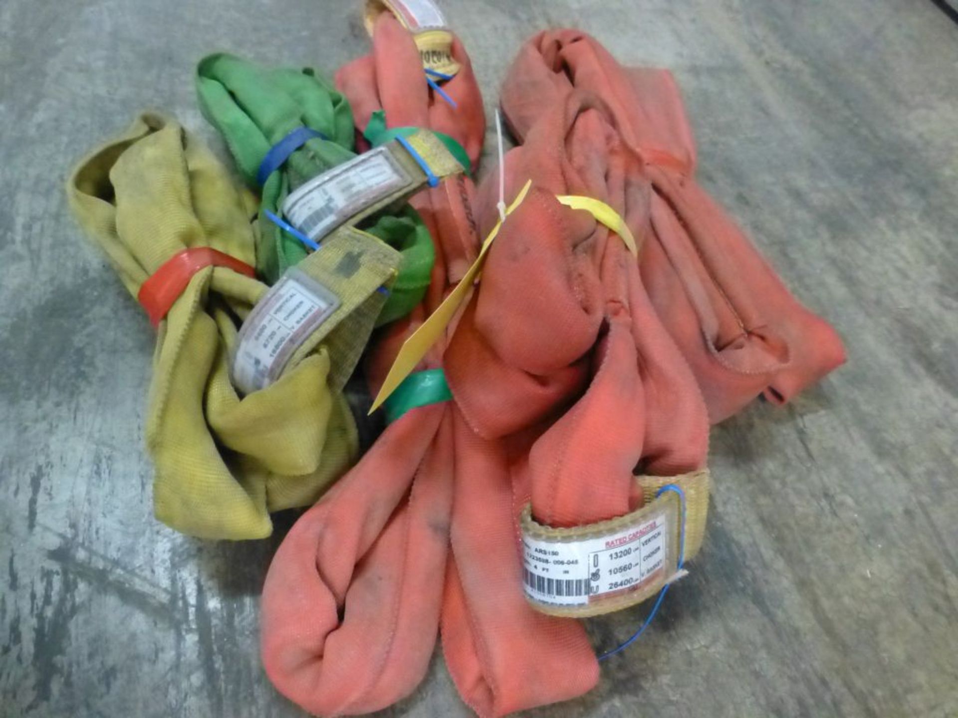 Lot of (5) Assorted Ashey Polyester Slings | (1) Part No. ARS90, Size: 4', 16800 lb Basket; (1) Part - Image 2 of 8