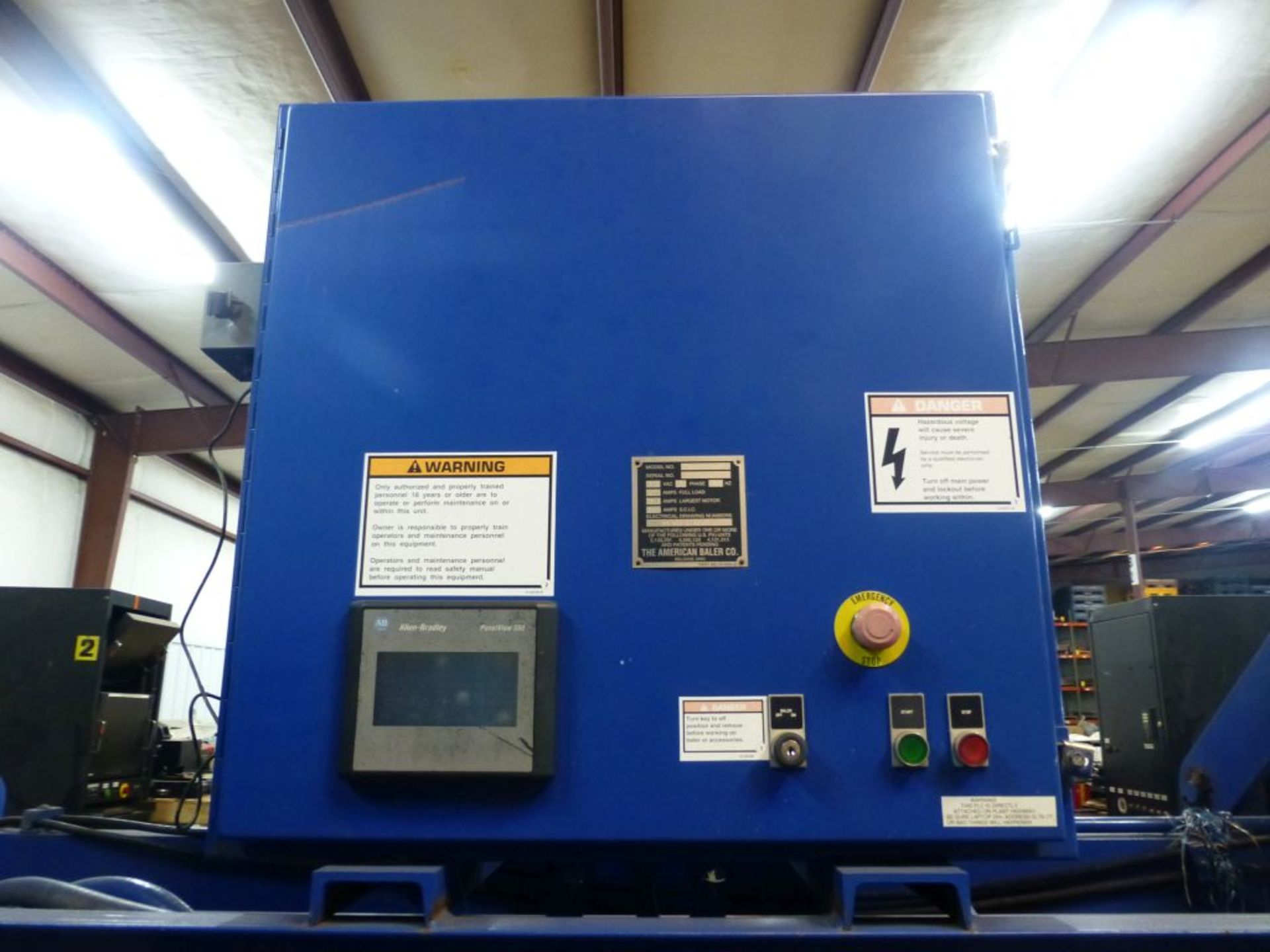 American Baler Co. Horizontal Baler w/Allen Bradley Control Panel | Model No. PAC4029730R; 575V; - Image 8 of 11